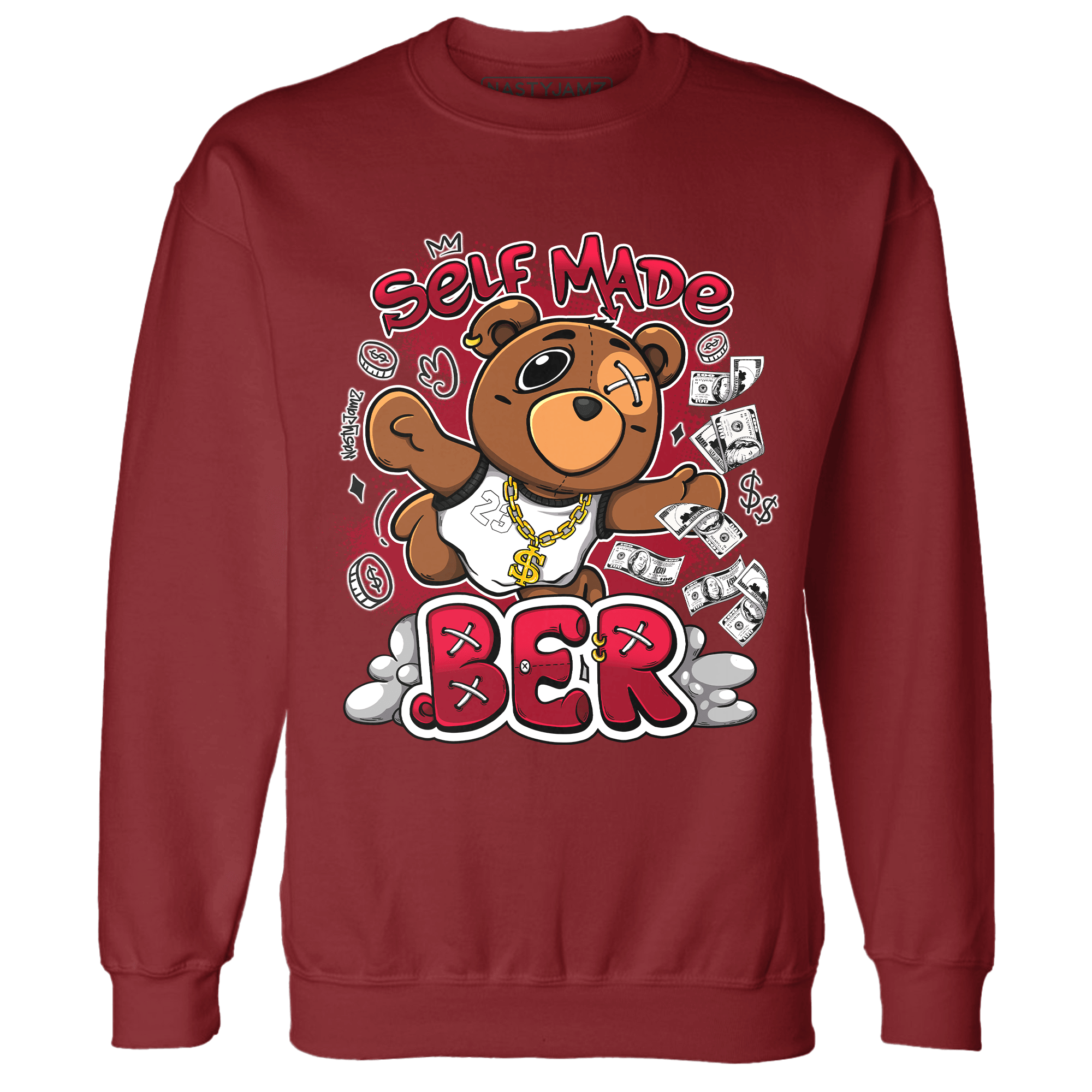 Retro Red Taxi 12s Sweatshirt Match Self Made BER - NastyJamz