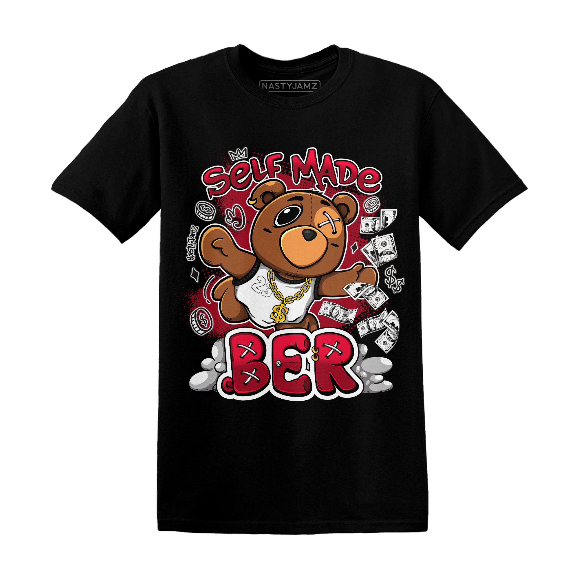 Retro Red Taxi 12s T Shirt Match Self Made BER - NastyJamz