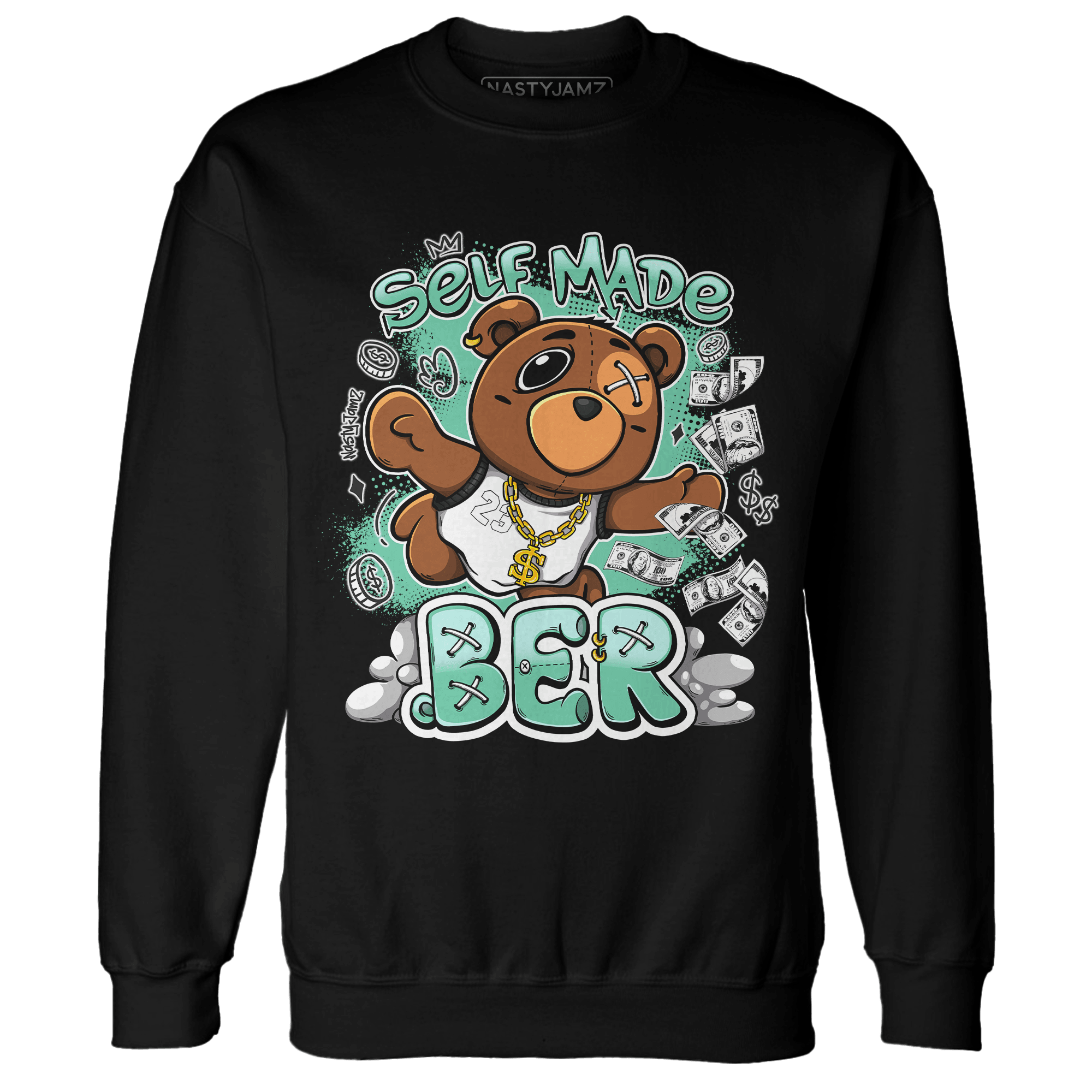 High OG Green Glow 1s Sweatshirt Match Self Made BER - NastyJamz