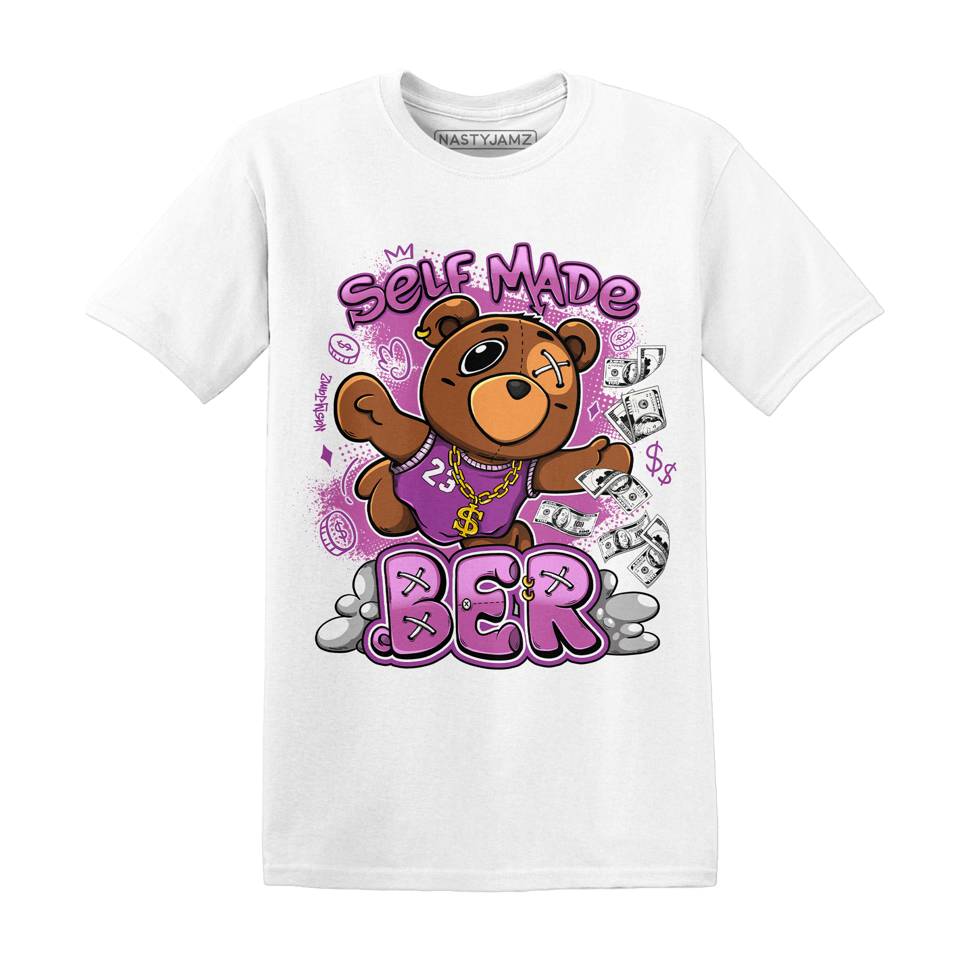 GS Hyper Violet 4s T Shirt Match Self Made BER - NastyJamz