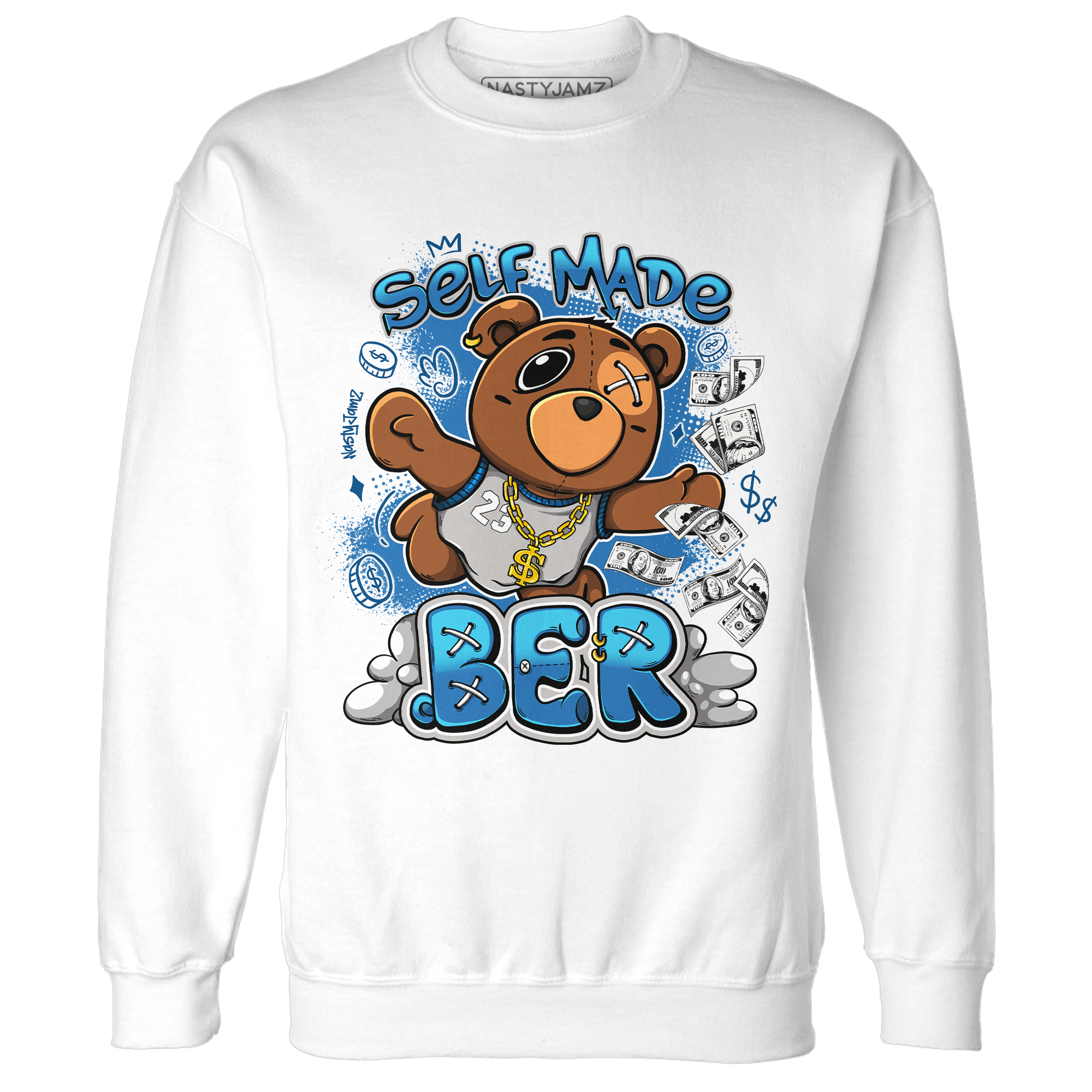 Industrial Blue 4s Sweatshirt Match Self Made BER - NastyJamz