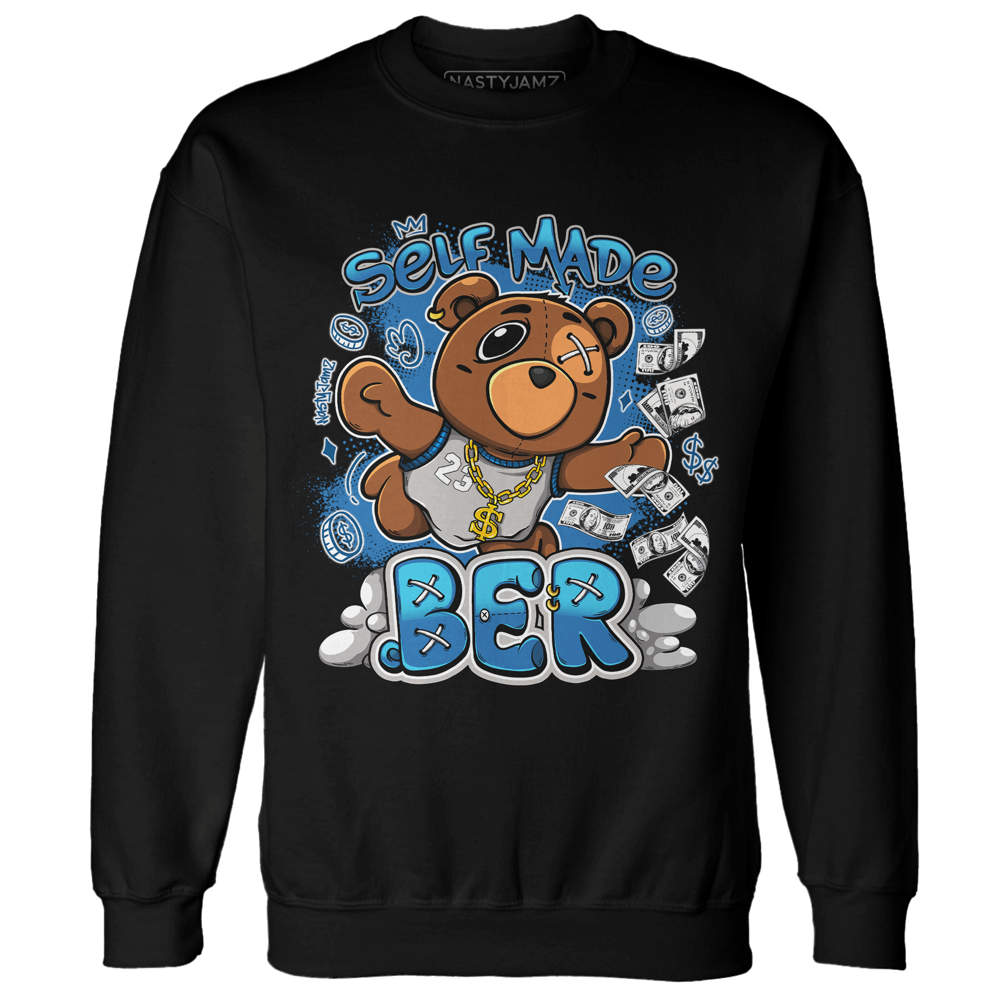 Industrial Blue 4s Sweatshirt Match Self Made BER - NastyJamz
