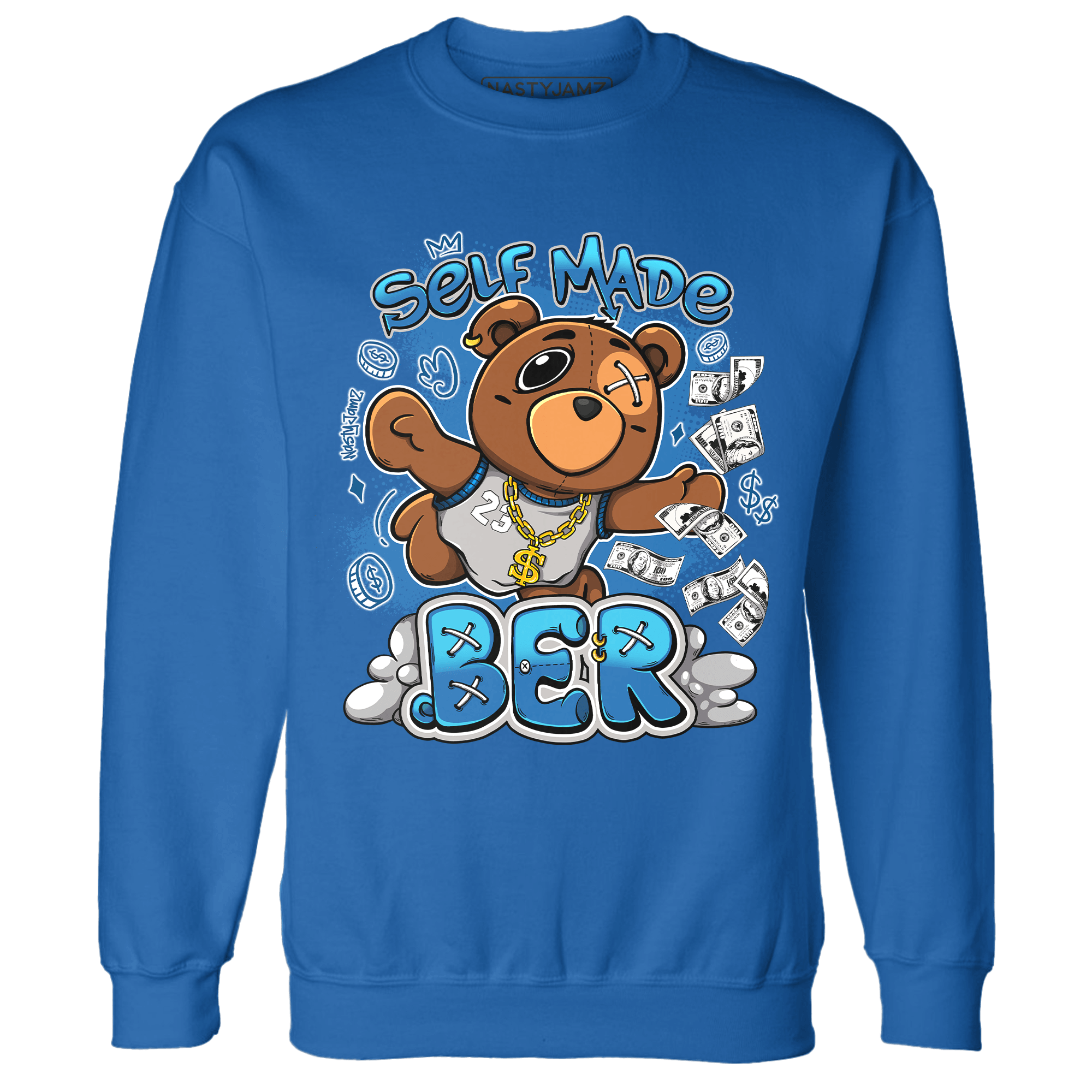 Industrial Blue 4s Sweatshirt Match Self Made BER - NastyJamz