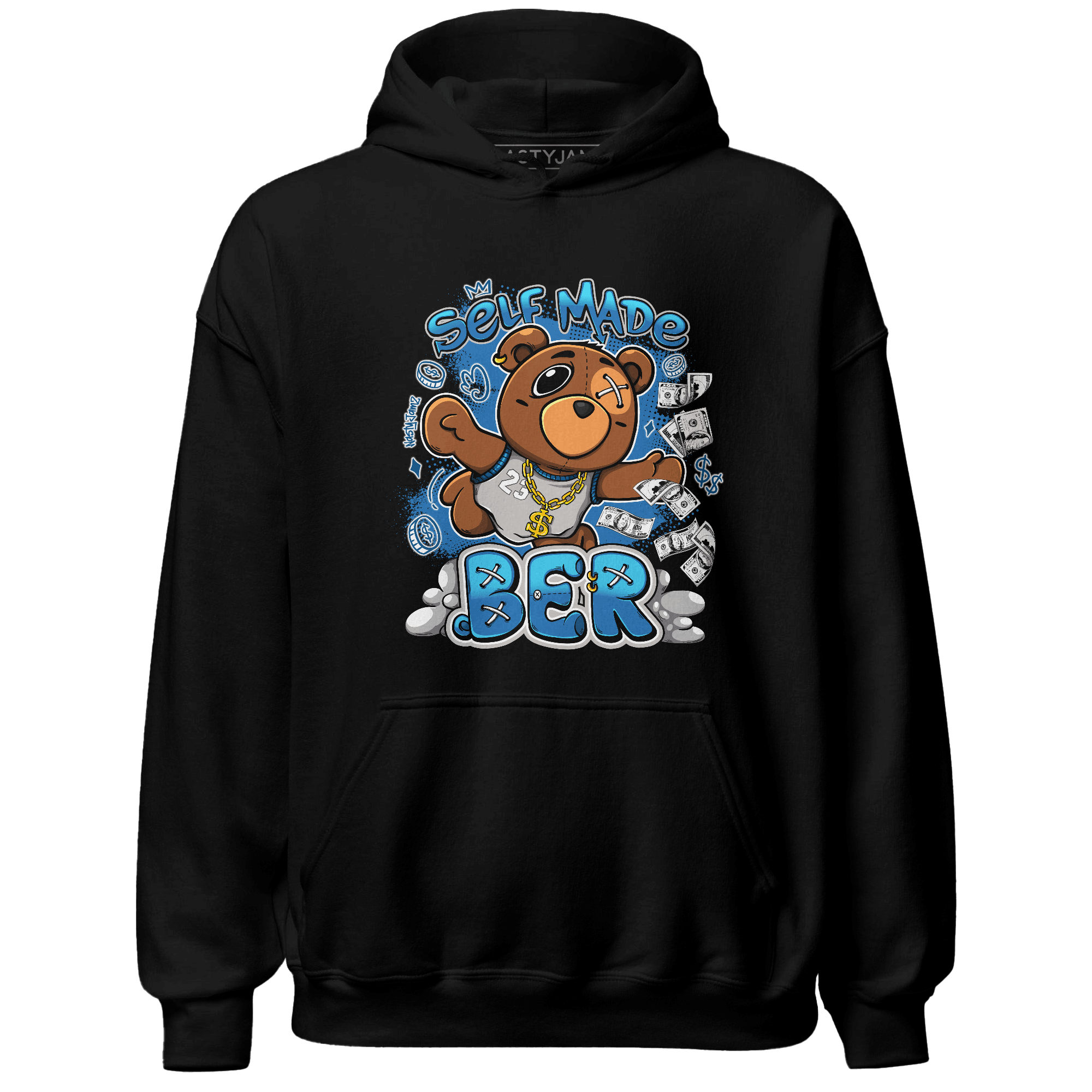 Industrial Blue 4s Hoodie Match Self Made BER - NastyJamz