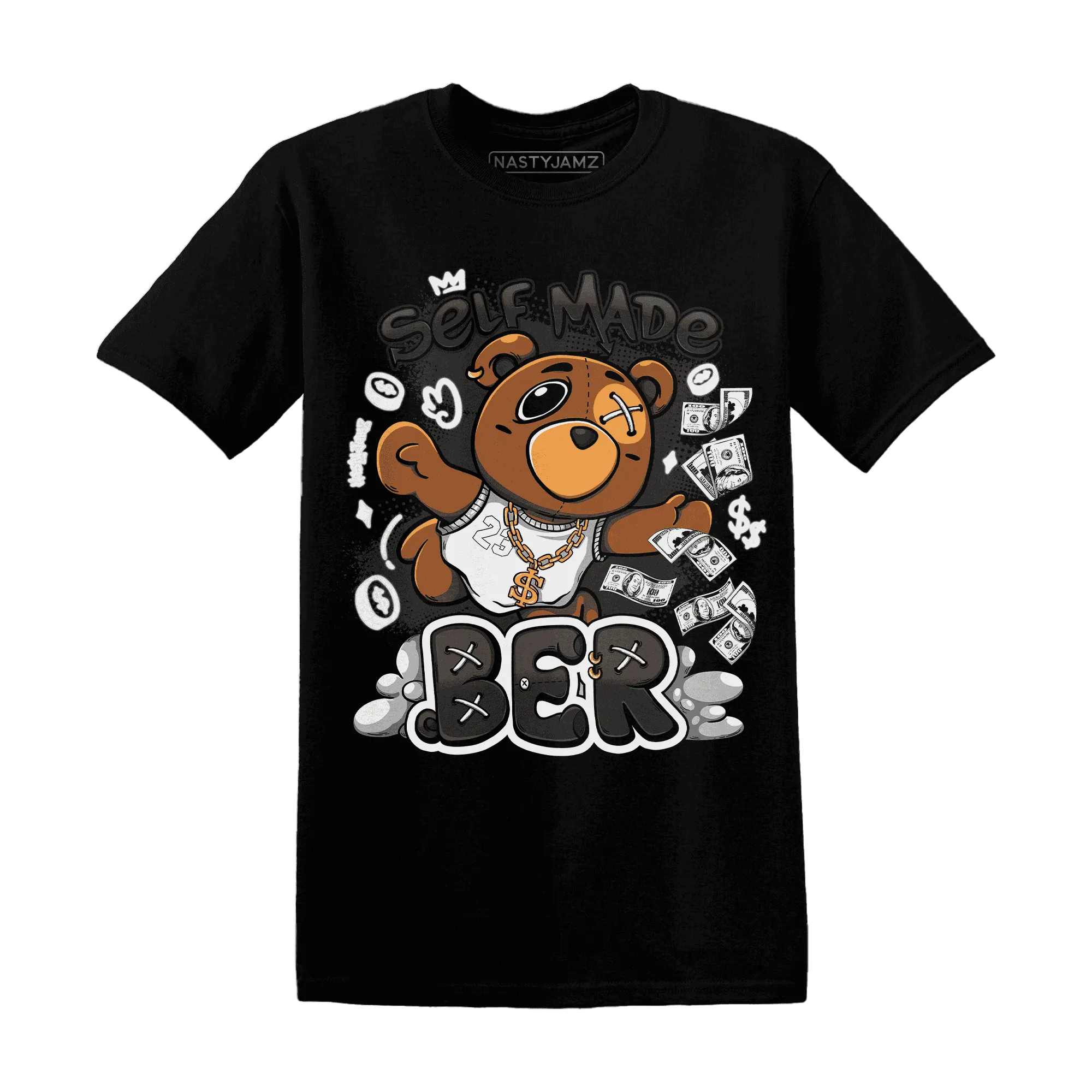 White-Thunder-4s-T-Shirt-Match-Self-Made-BER