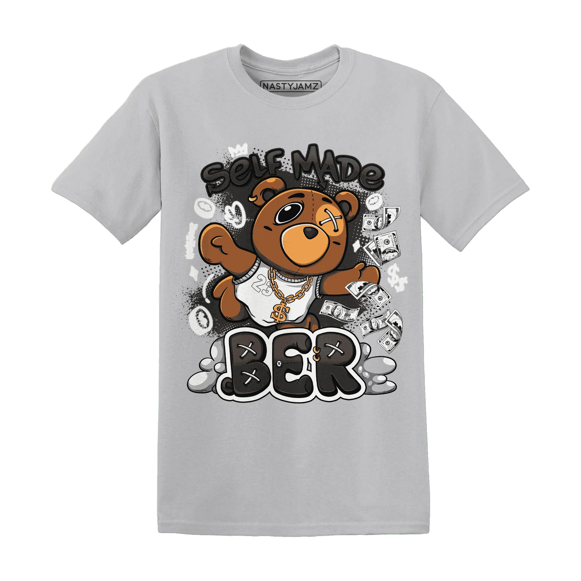 White-Thunder-4s-T-Shirt-Match-Self-Made-BER