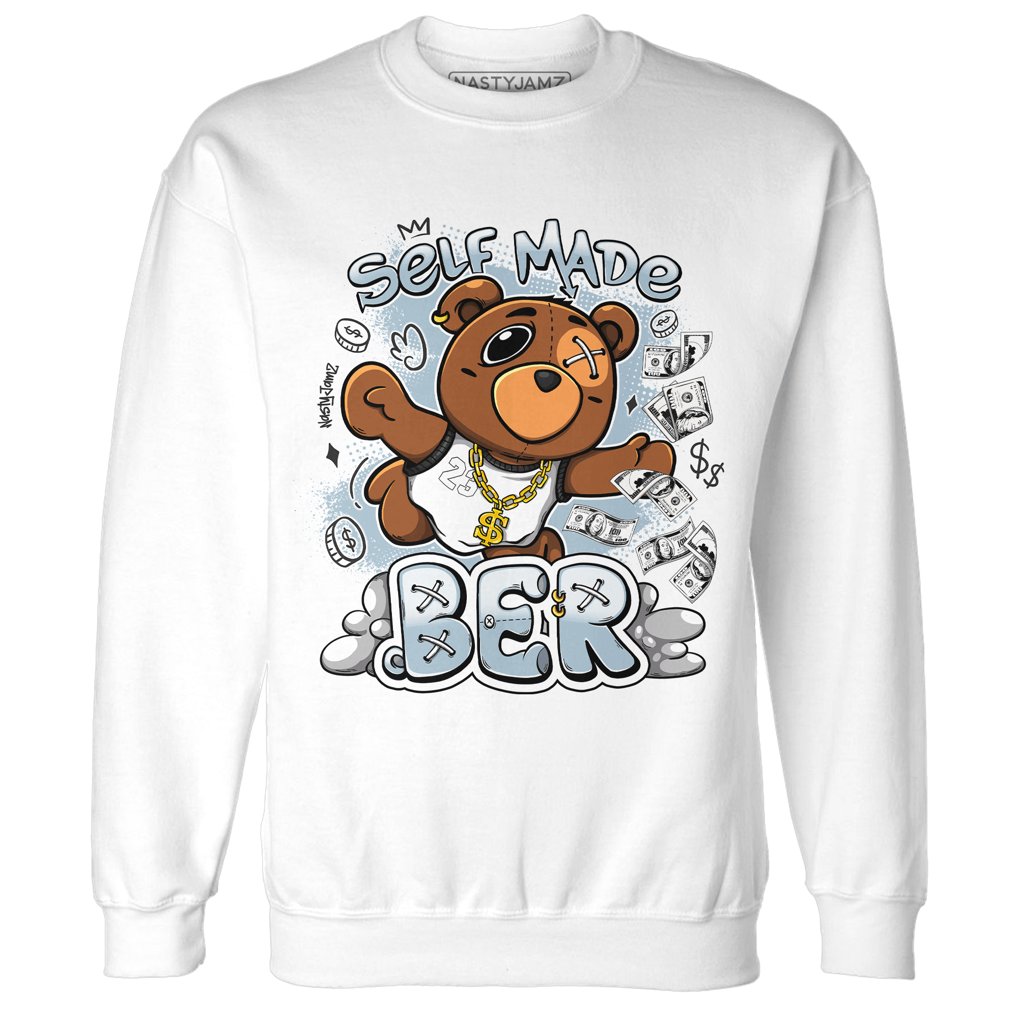 Blue Grey 13s Sweatshirt Match Self Made BER - NastyJamz