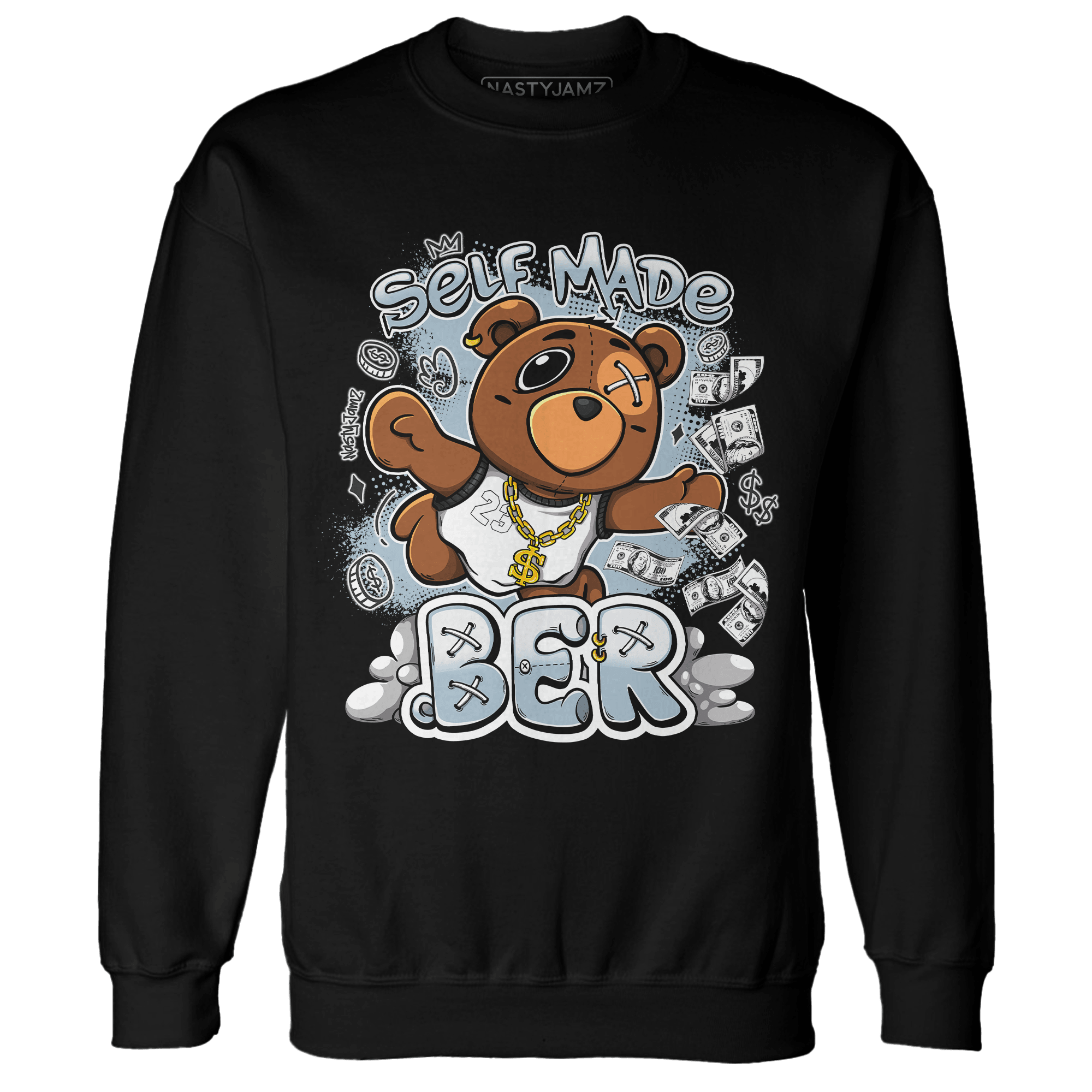 Blue Grey 13s Sweatshirt Match Self Made BER - NastyJamz