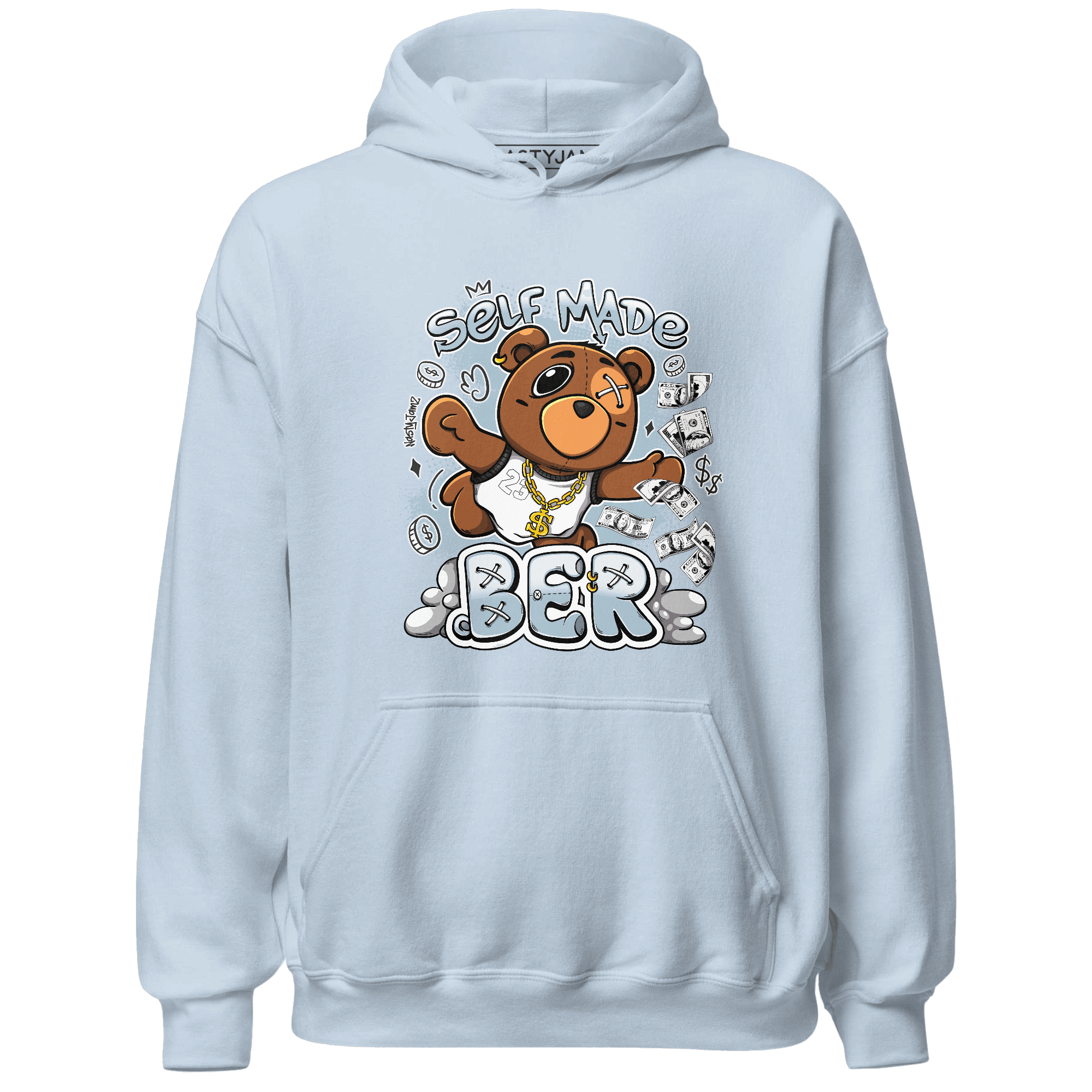 Blue Grey 13s Hoodie Match Self Made BER - NastyJamz