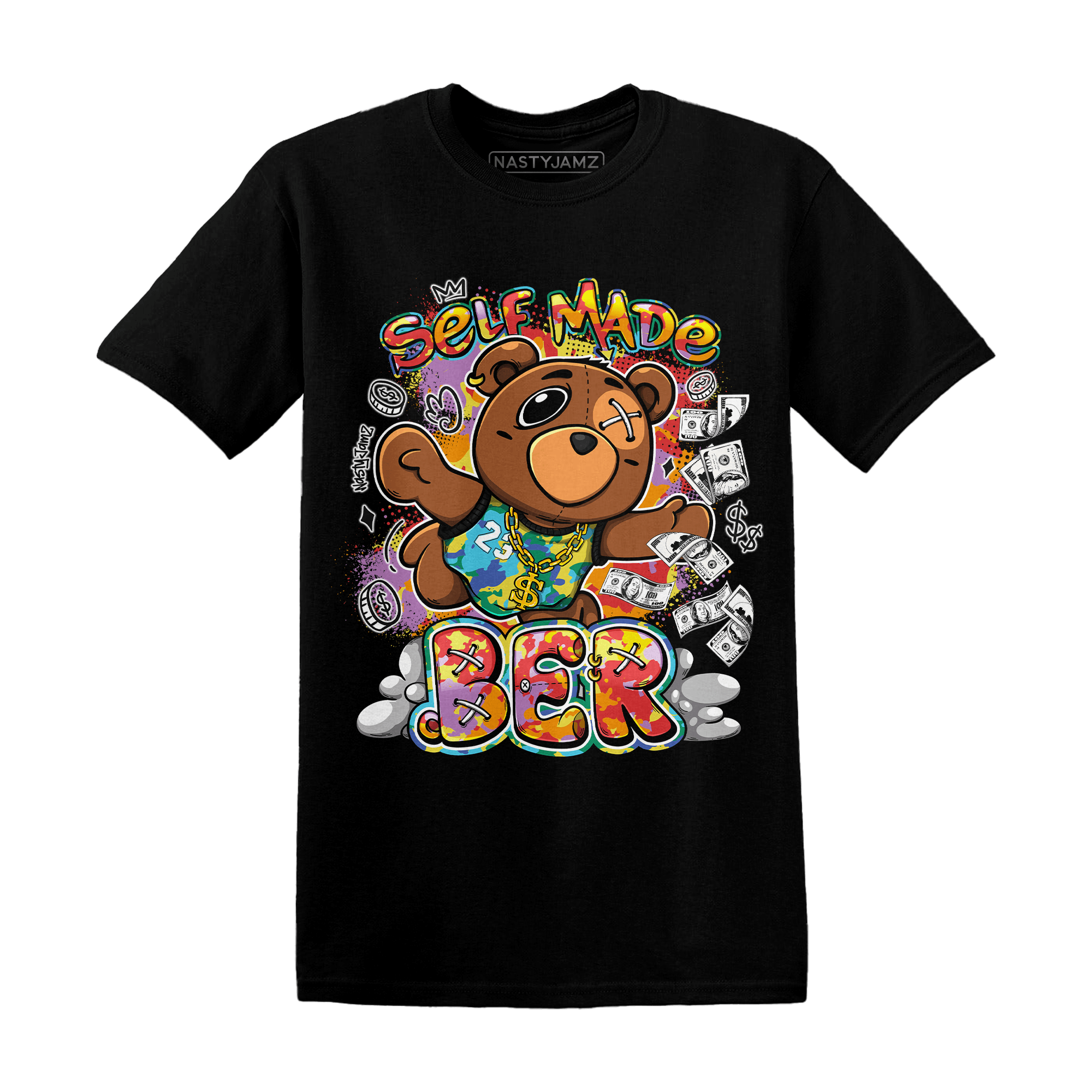 Mid GS Six Championships 1s T Shirt Match Self Made BER - NastyJamz