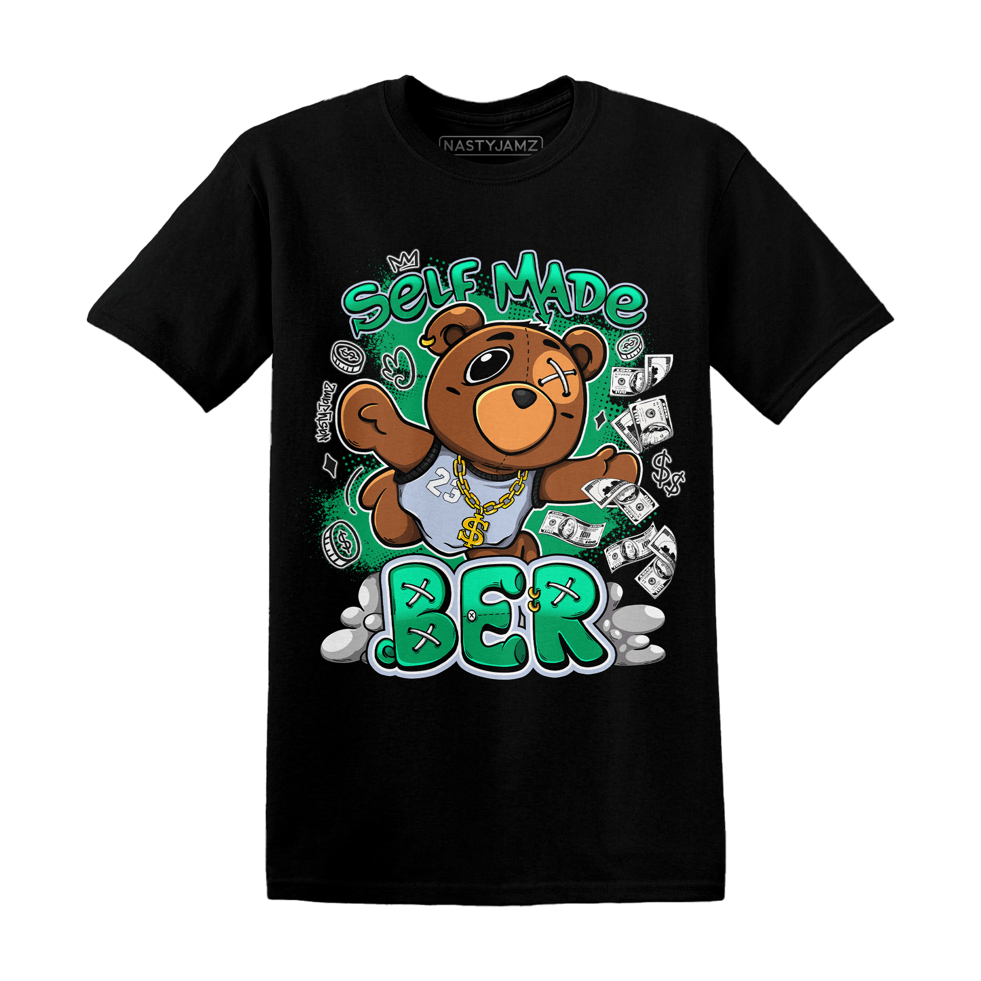 Lucky Green 5s T Shirt Match Self Made BER - NastyJamz