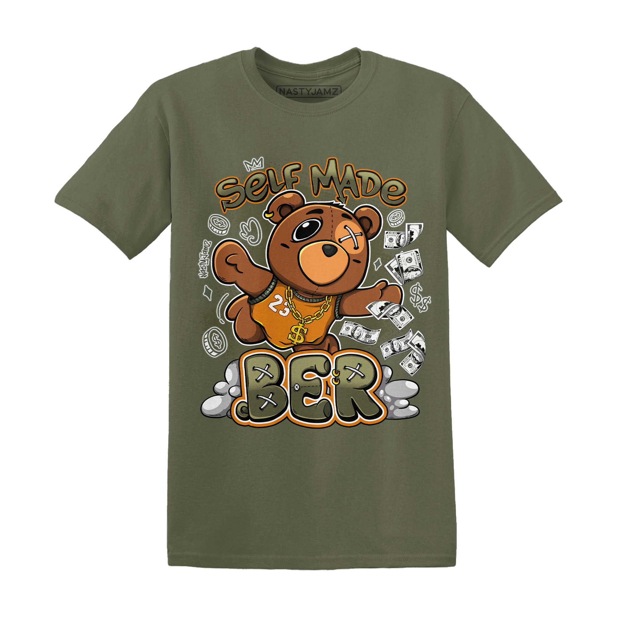 Olive 5s T Shirt Match Self Made BER - NastyJamz