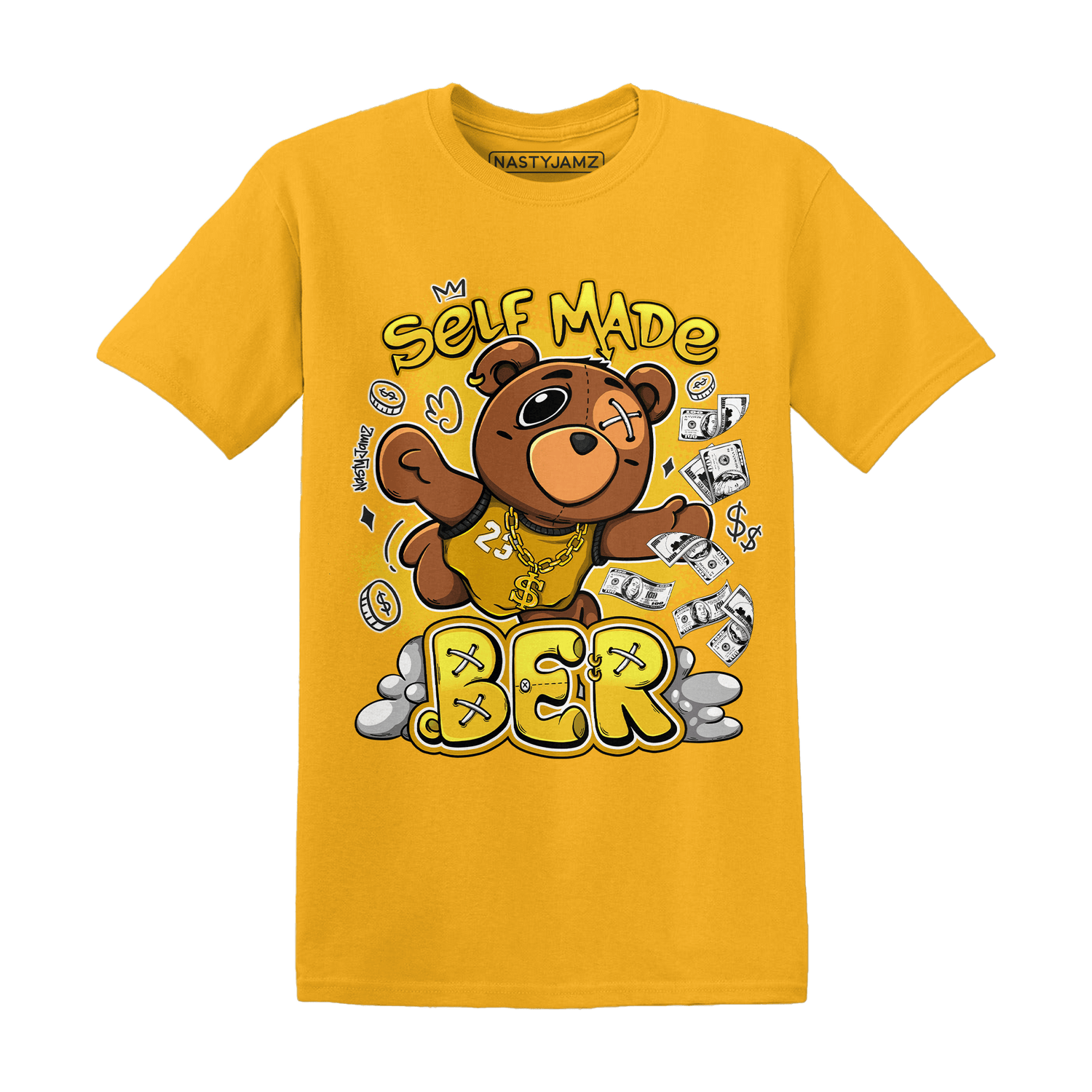 Yellow Ochre 6s T Shirt Match Self Made BER - NastyJamz