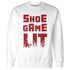 Retro Red Taxi 12s Sweatshirt Match Shoe Game Lit - NastyJamz
