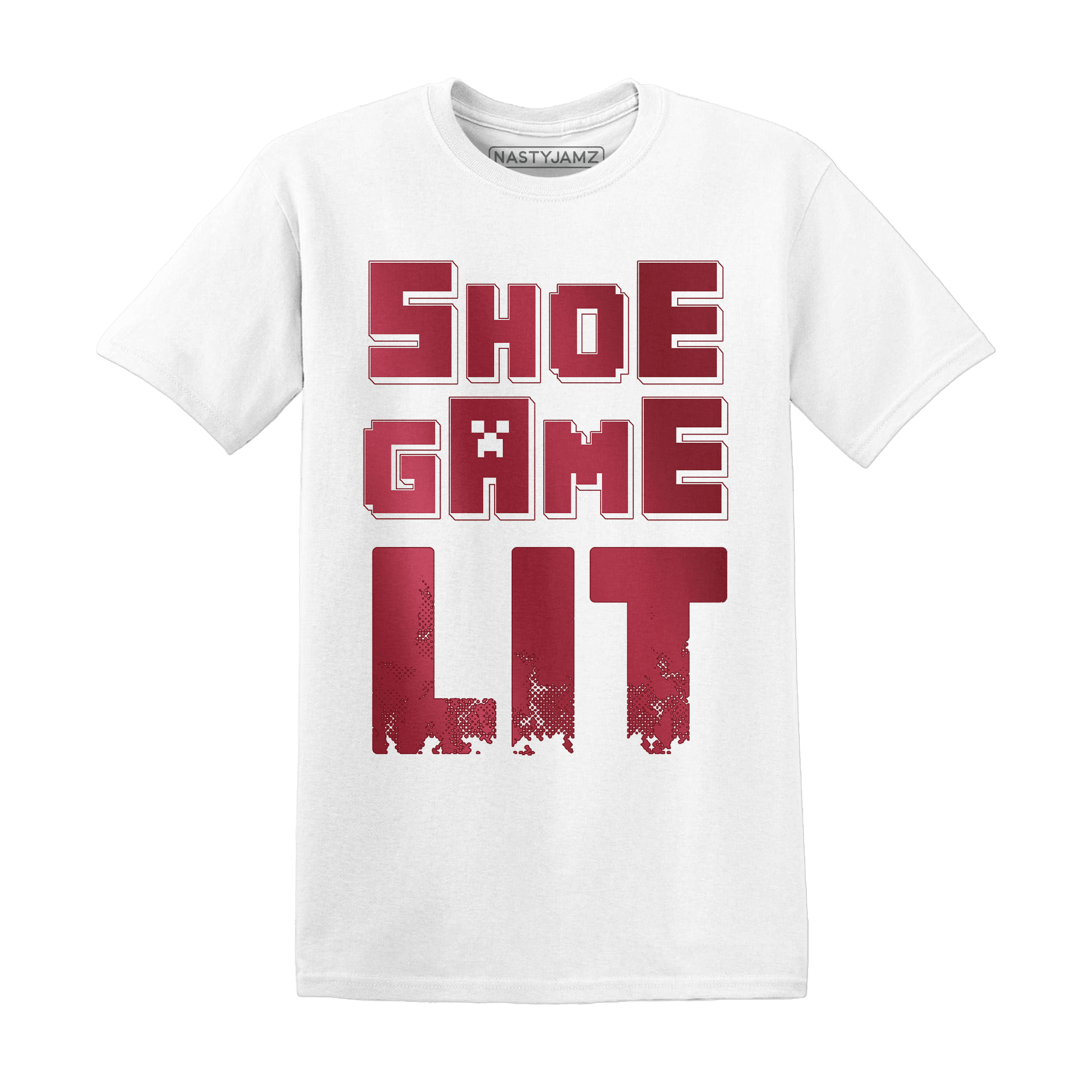 High 85 Metallic Burgundy 1s T Shirt Match Shoe Game Lit - NastyJamz