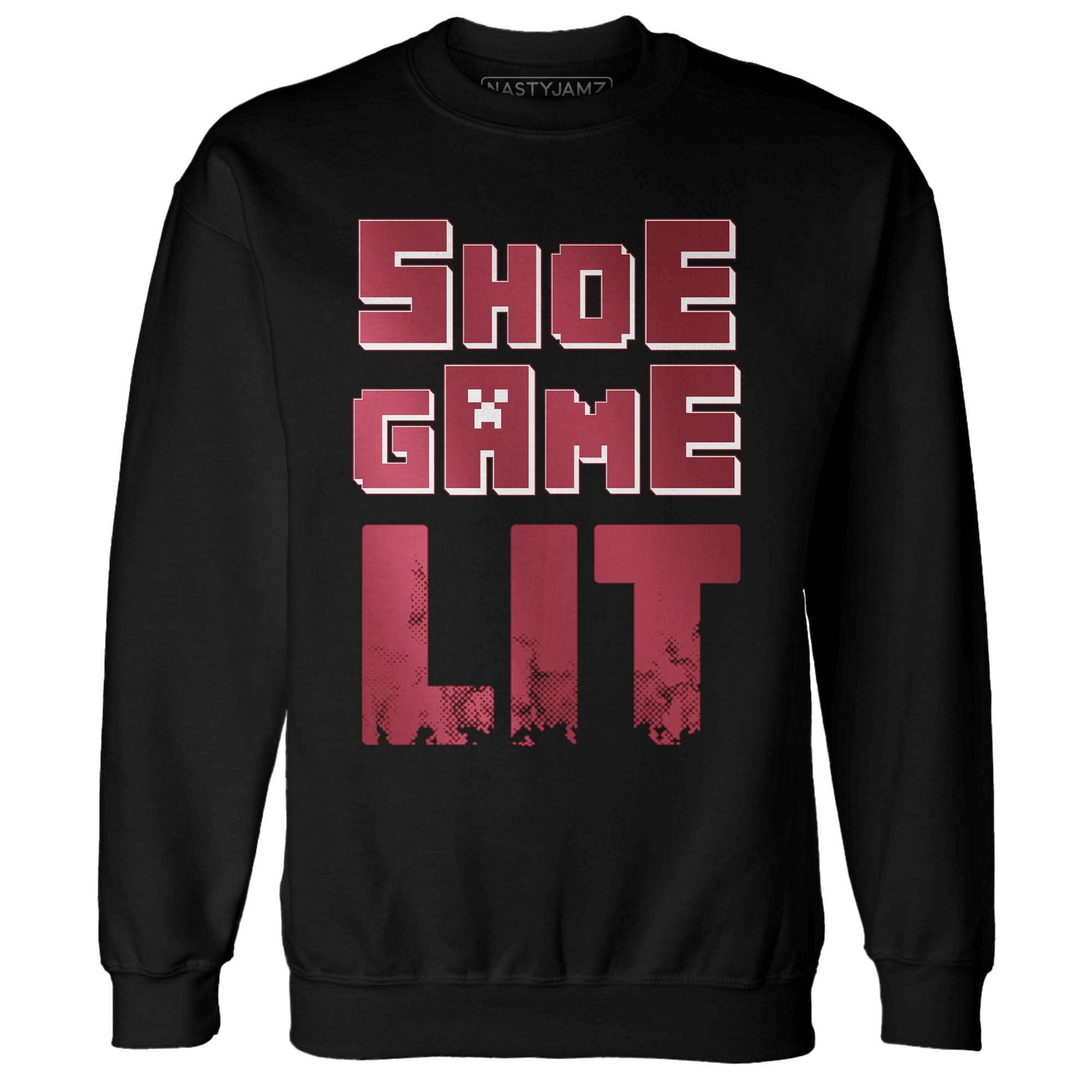 High 85 Metallic Burgundy 1s Sweatshirt Match Shoe Game Lit - NastyJamz