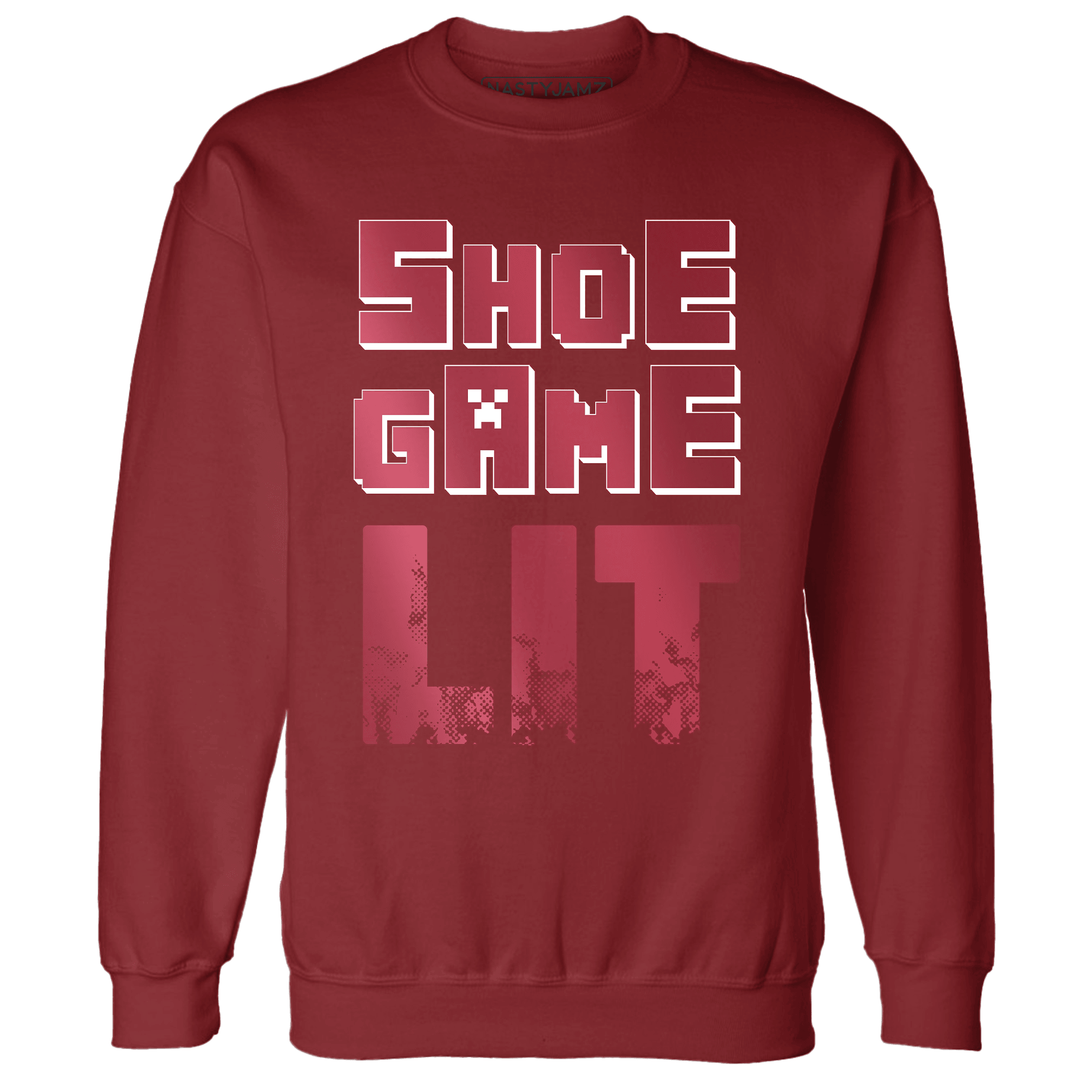 High 85 Metallic Burgundy 1s Sweatshirt Match Shoe Game Lit - NastyJamz