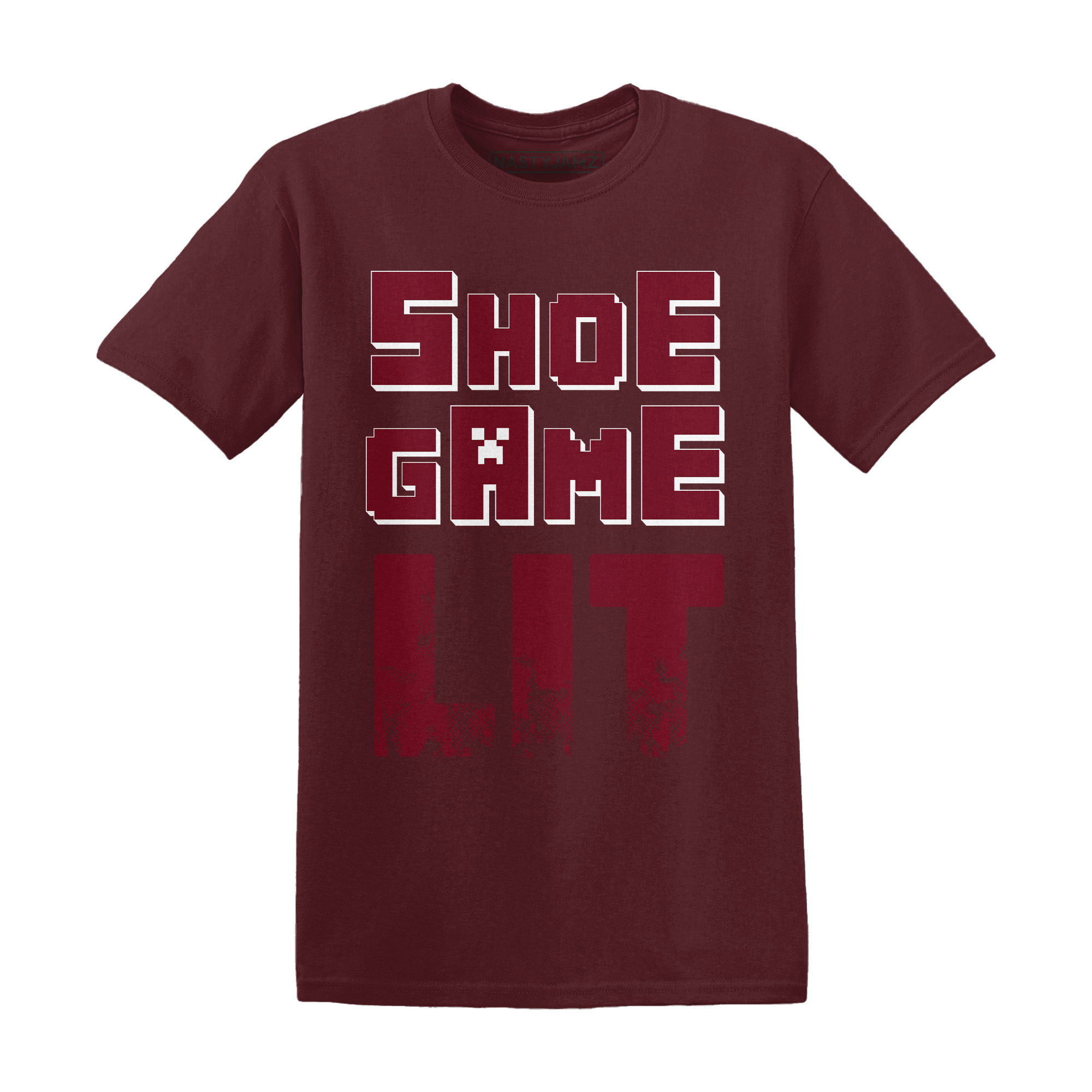 High White Team Red 1s T Shirt Match Shoe Game Lit - NastyJamz