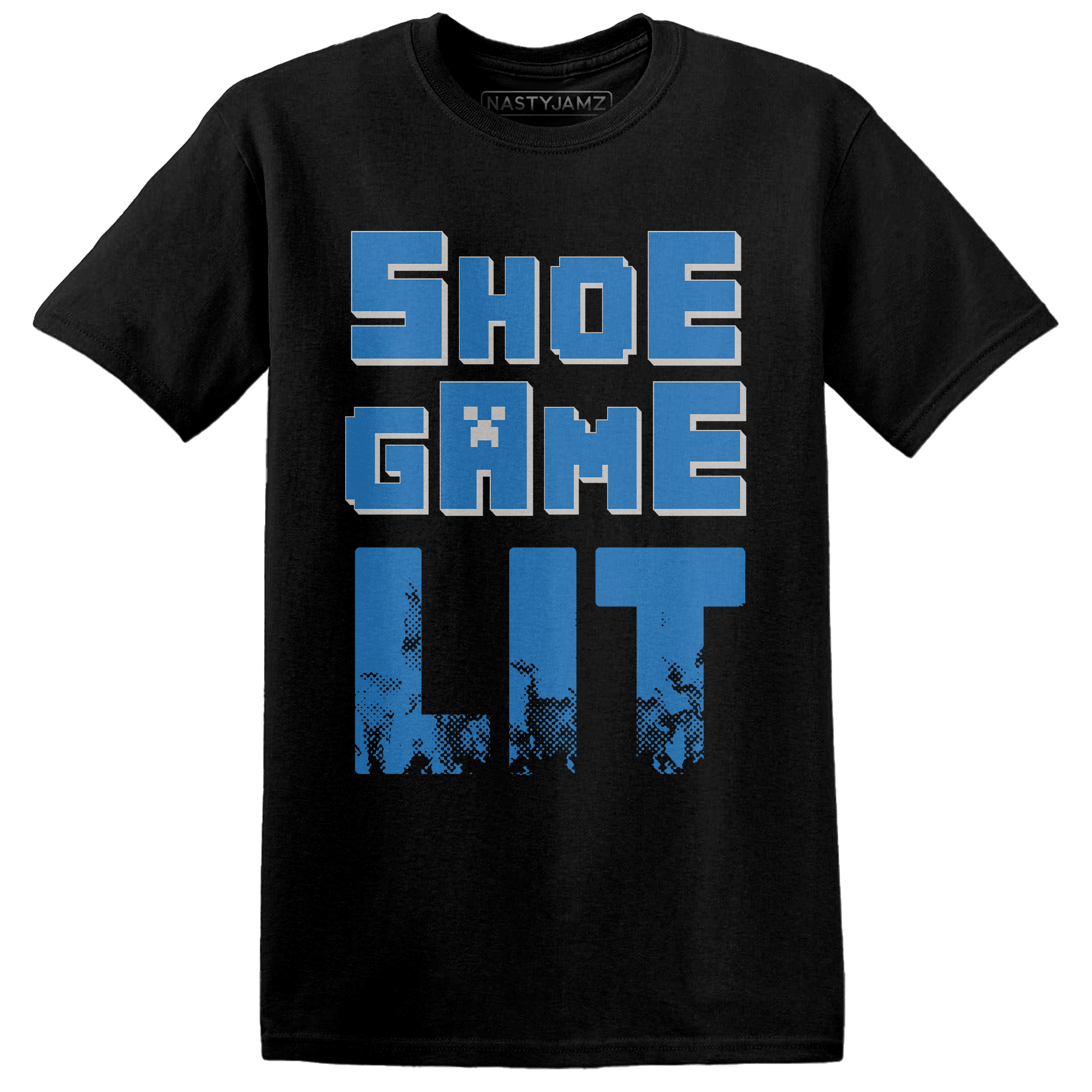 Industrial Blue 4s T Shirt Match Shoe Game Lit - NastyJamz