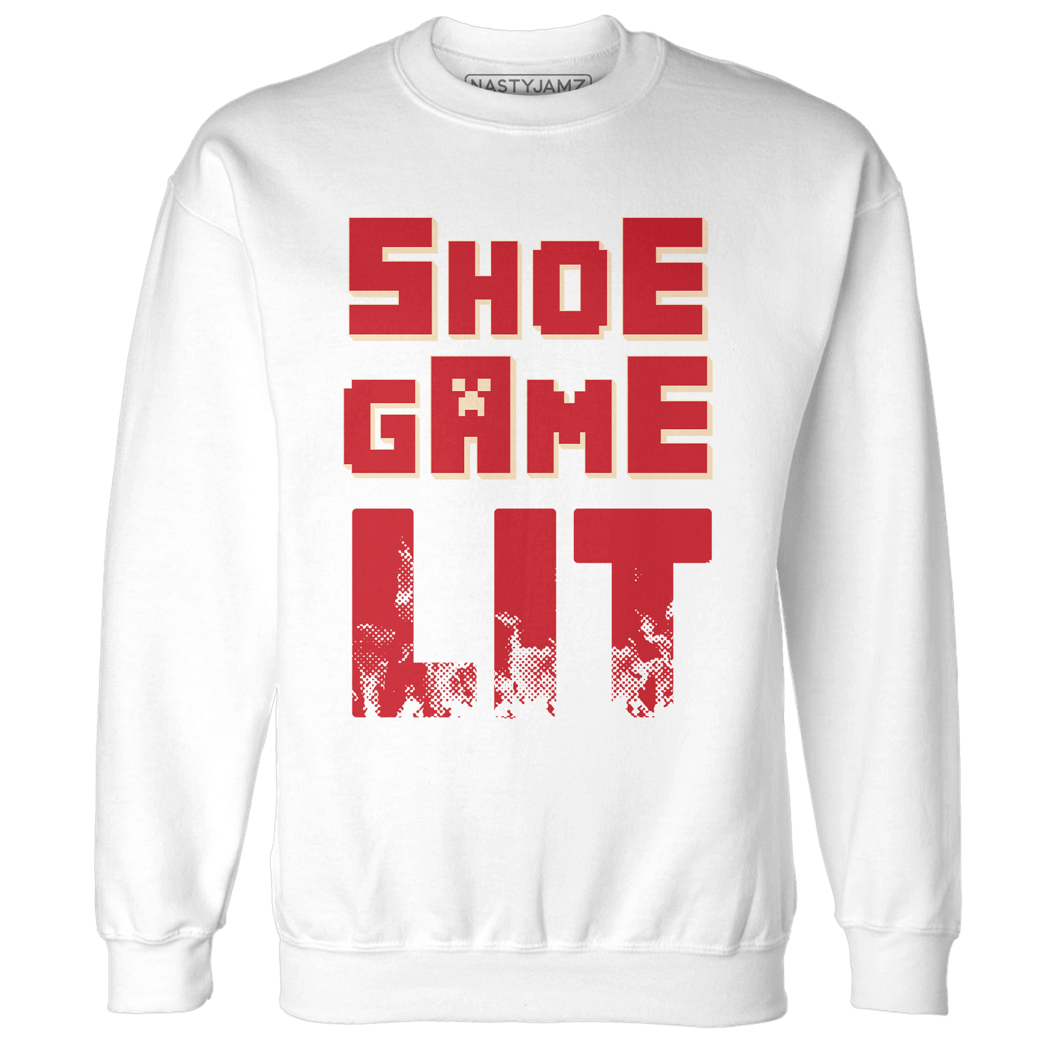 Jumman Jack University Red Sweatshirt Match Shoe Game Lit - NastyJamz