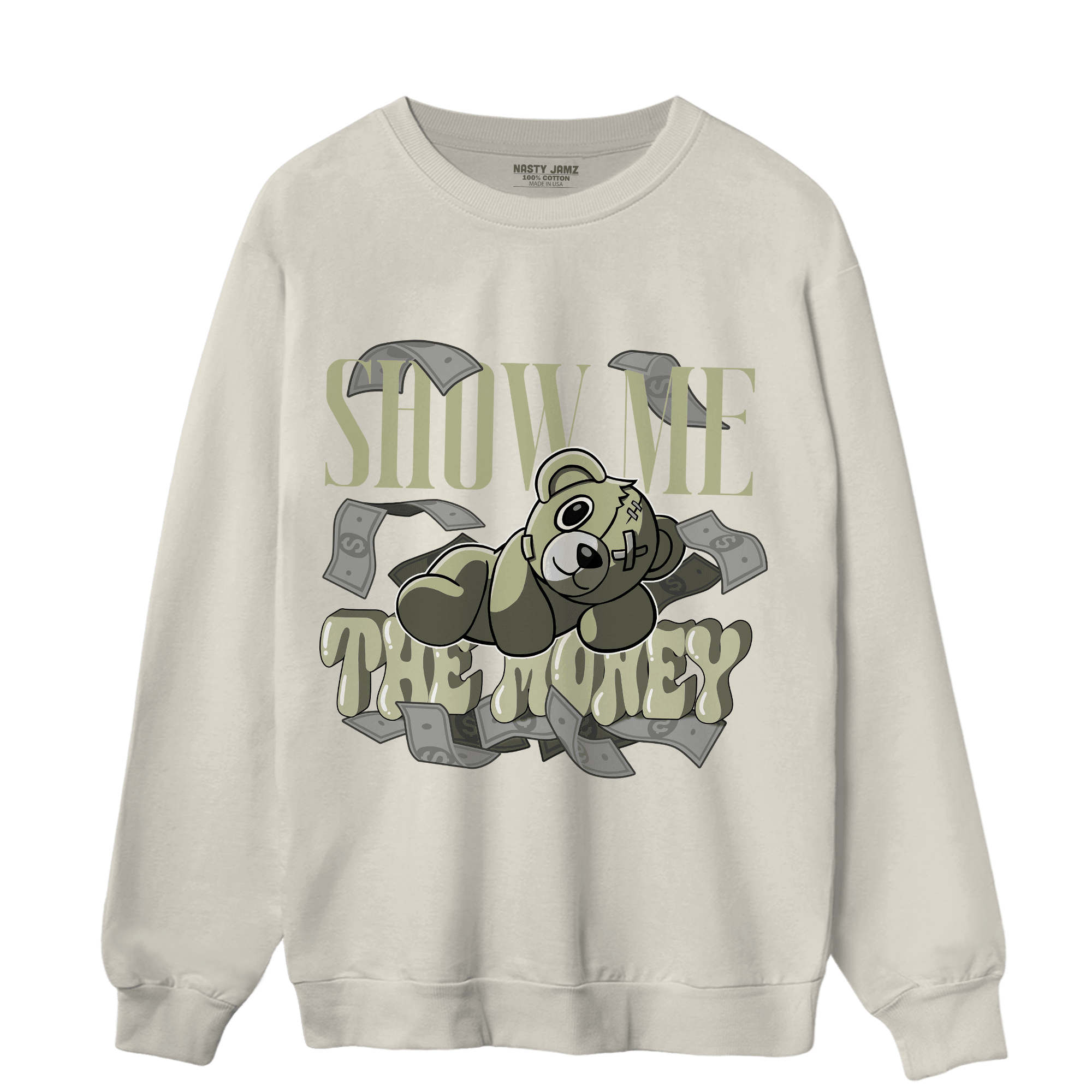 Yeezy Slide Resin Sweatshirt Match Show Me The Money - NastyJamz