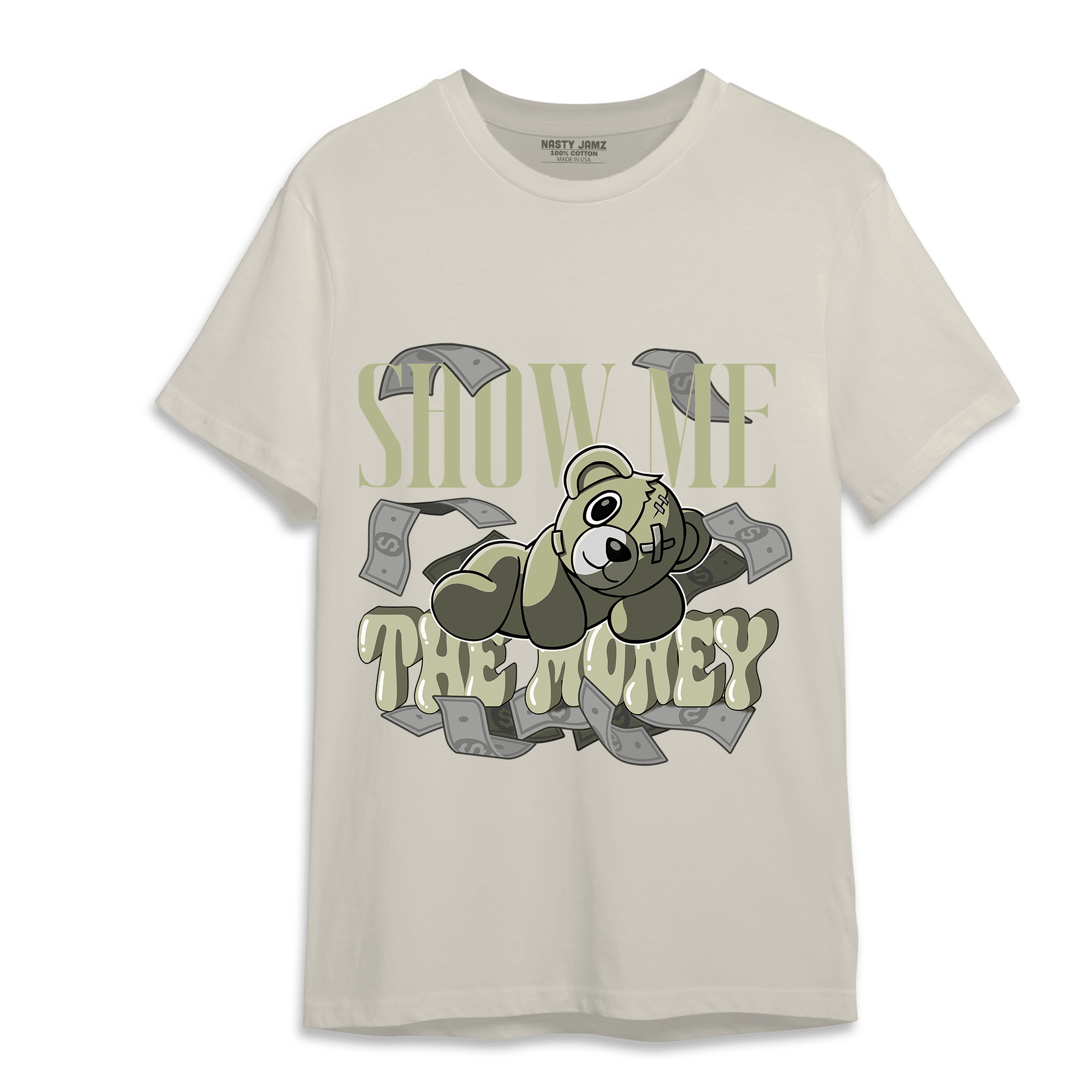 Yeezy Slide Resin T Shirt Match Show Me The Money - NastyJamz