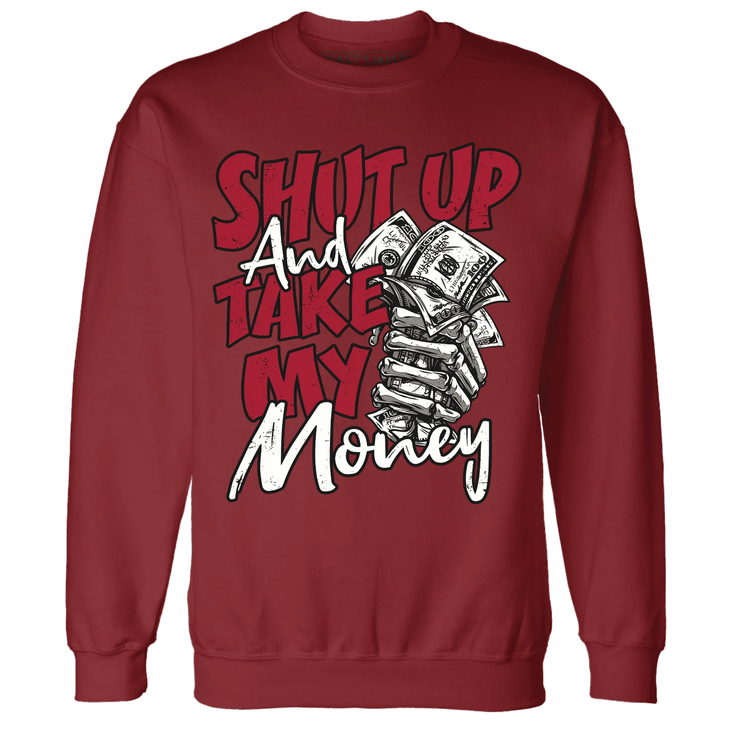 Retro-Red-Taxi-12s-Sweatshirt-Match-Shut-Up