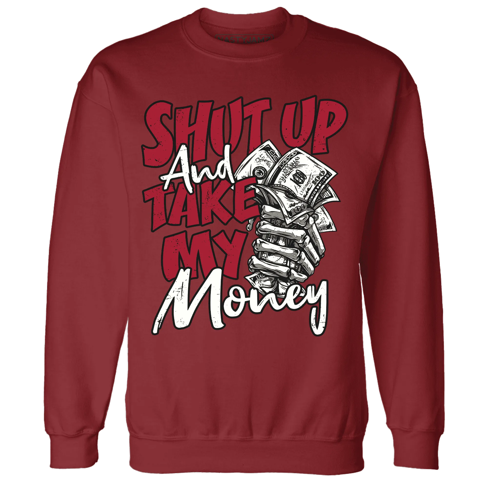 Retro-Red-Taxi-12s-Sweatshirt-Match-Shut-Up