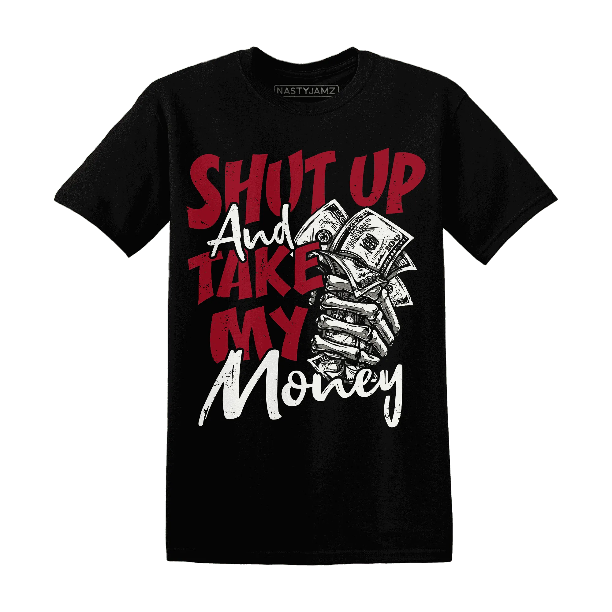 Retro-Red-Taxi-12s-T-Shirt-Match-Shut-Up