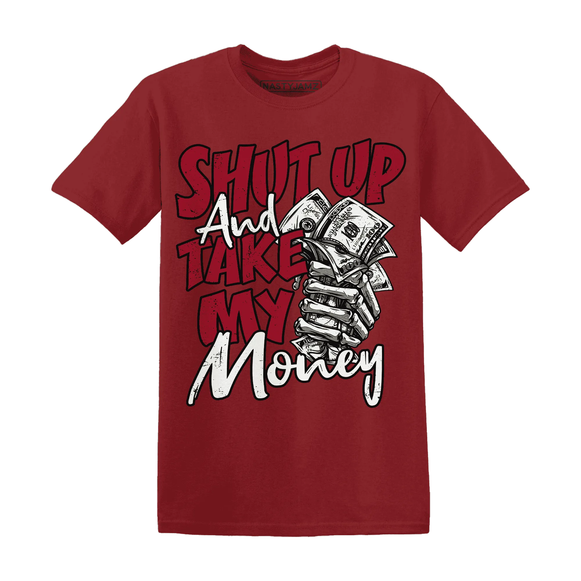 Retro-Red-Taxi-12s-T-Shirt-Match-Shut-Up