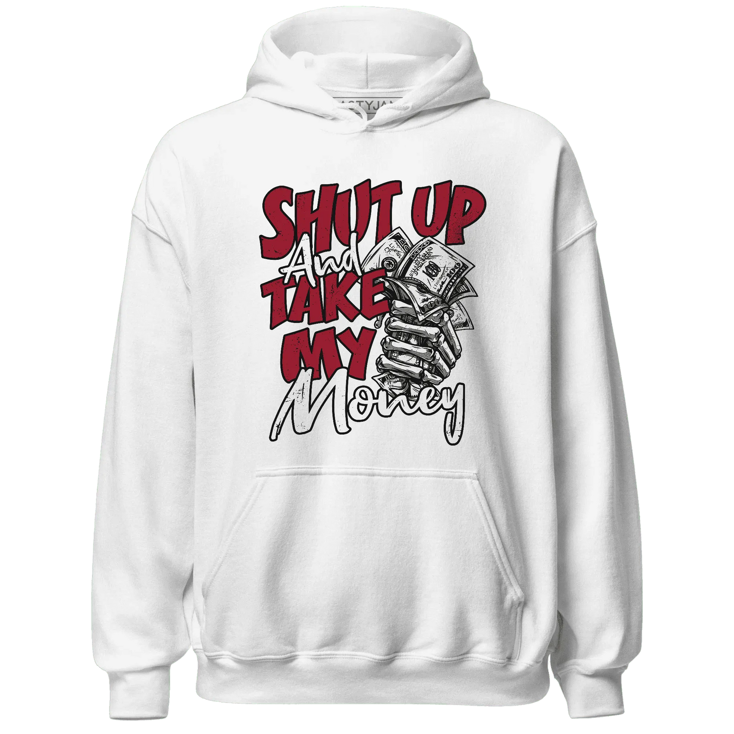 Retro-Red-Taxi-12s-Hoodie-Match-Shut-Up