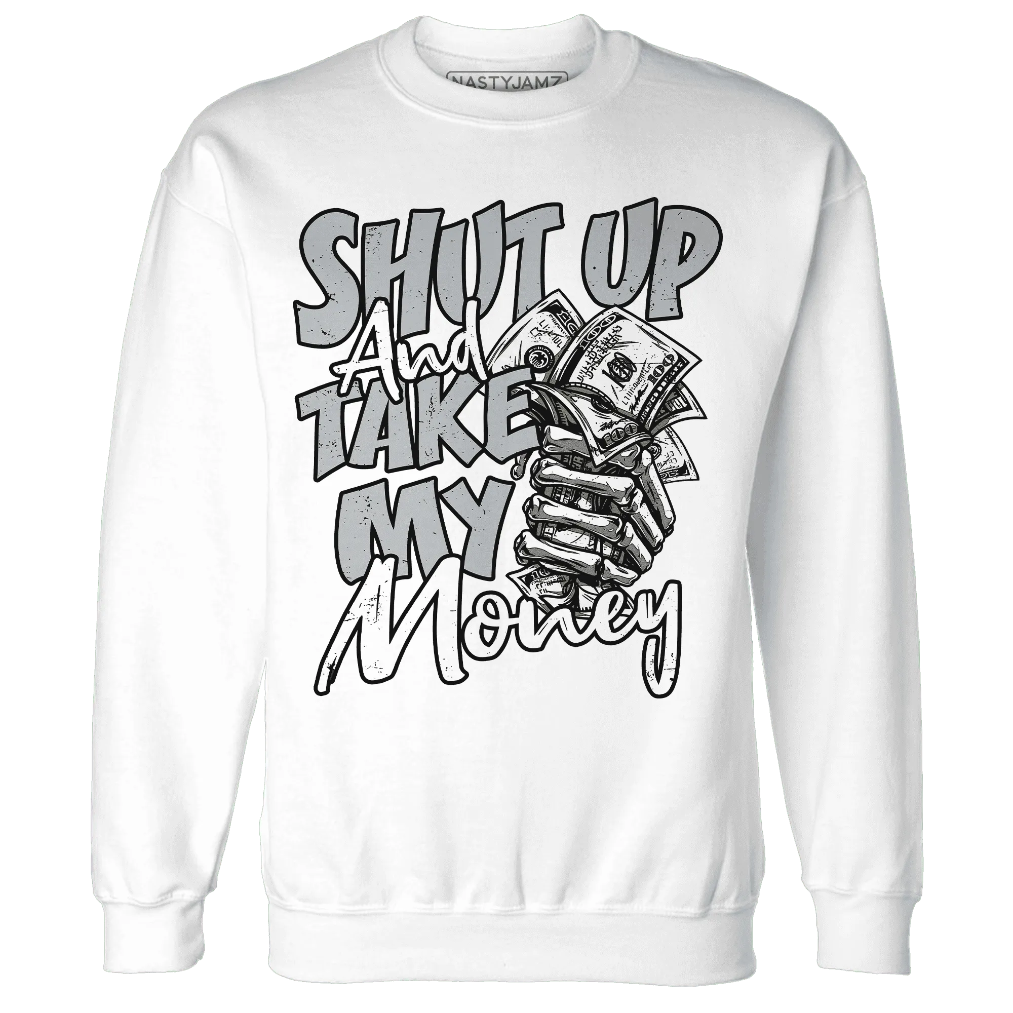 Wolf-Grey-12s-Sweatshirt-Match-Shut-Up