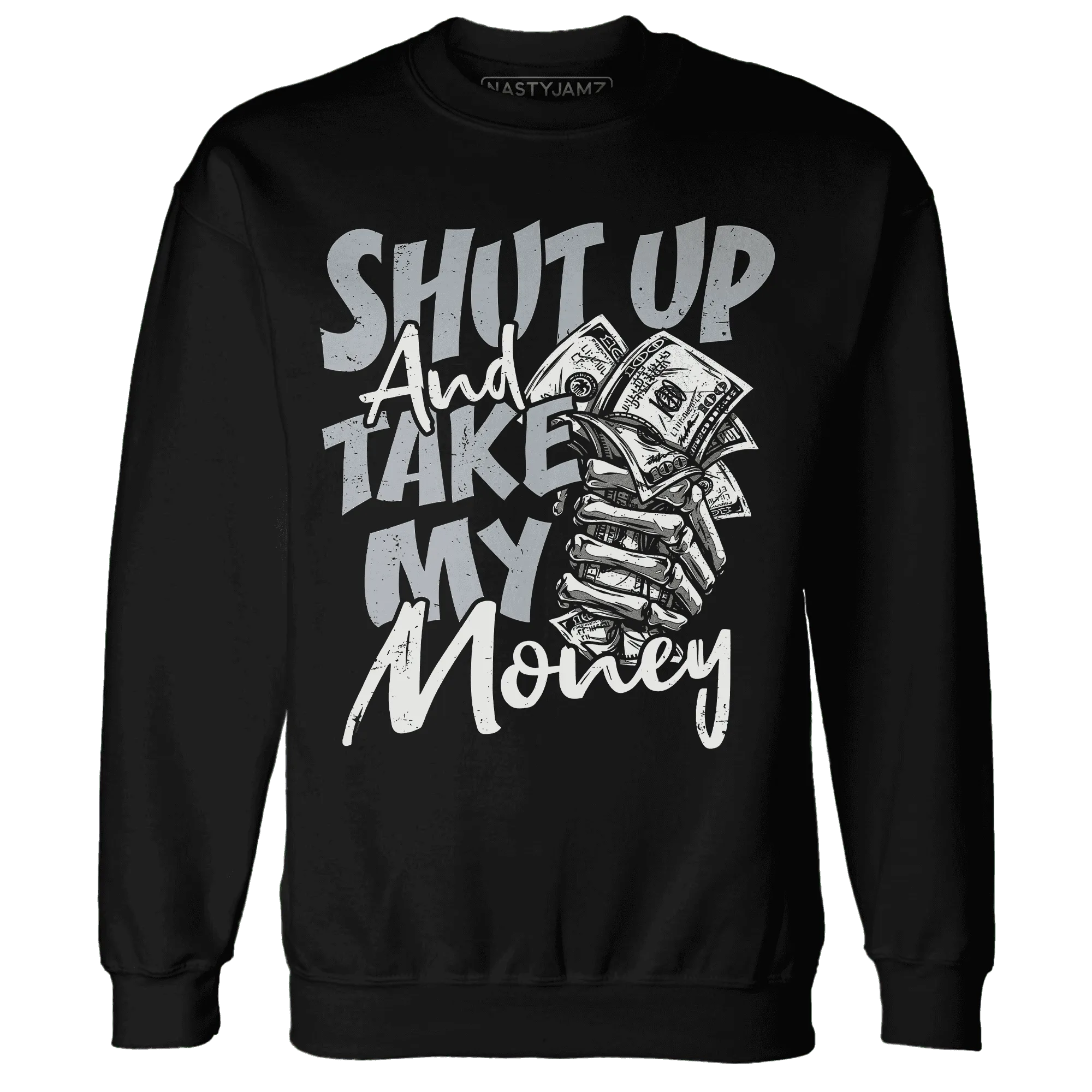 Wolf-Grey-12s-Sweatshirt-Match-Shut-Up