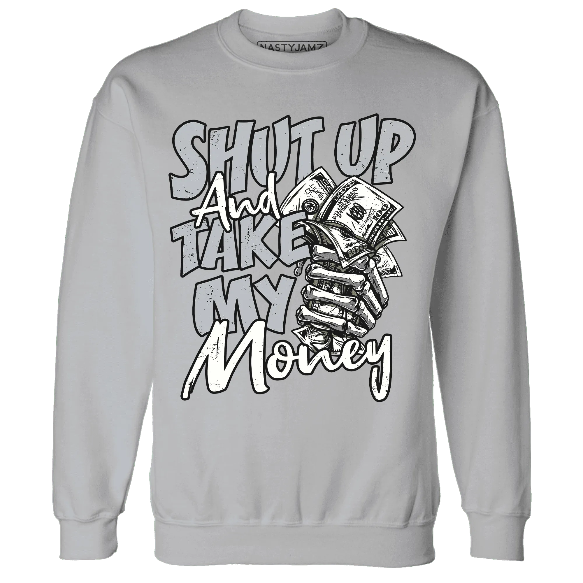 Wolf-Grey-12s-Sweatshirt-Match-Shut-Up
