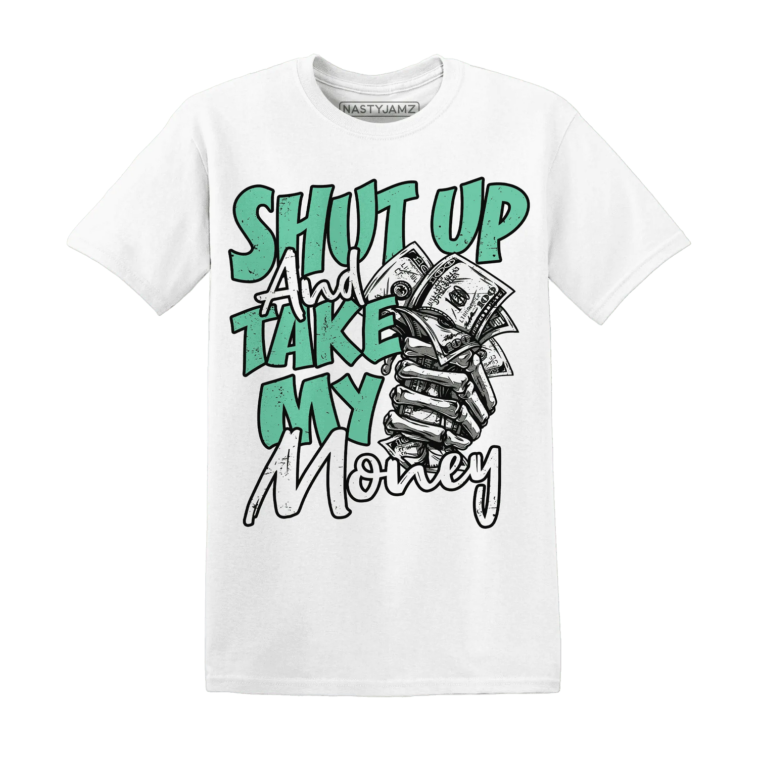 High-OG-Green-Glow-1s-T-Shirt-Match-Shut-Up