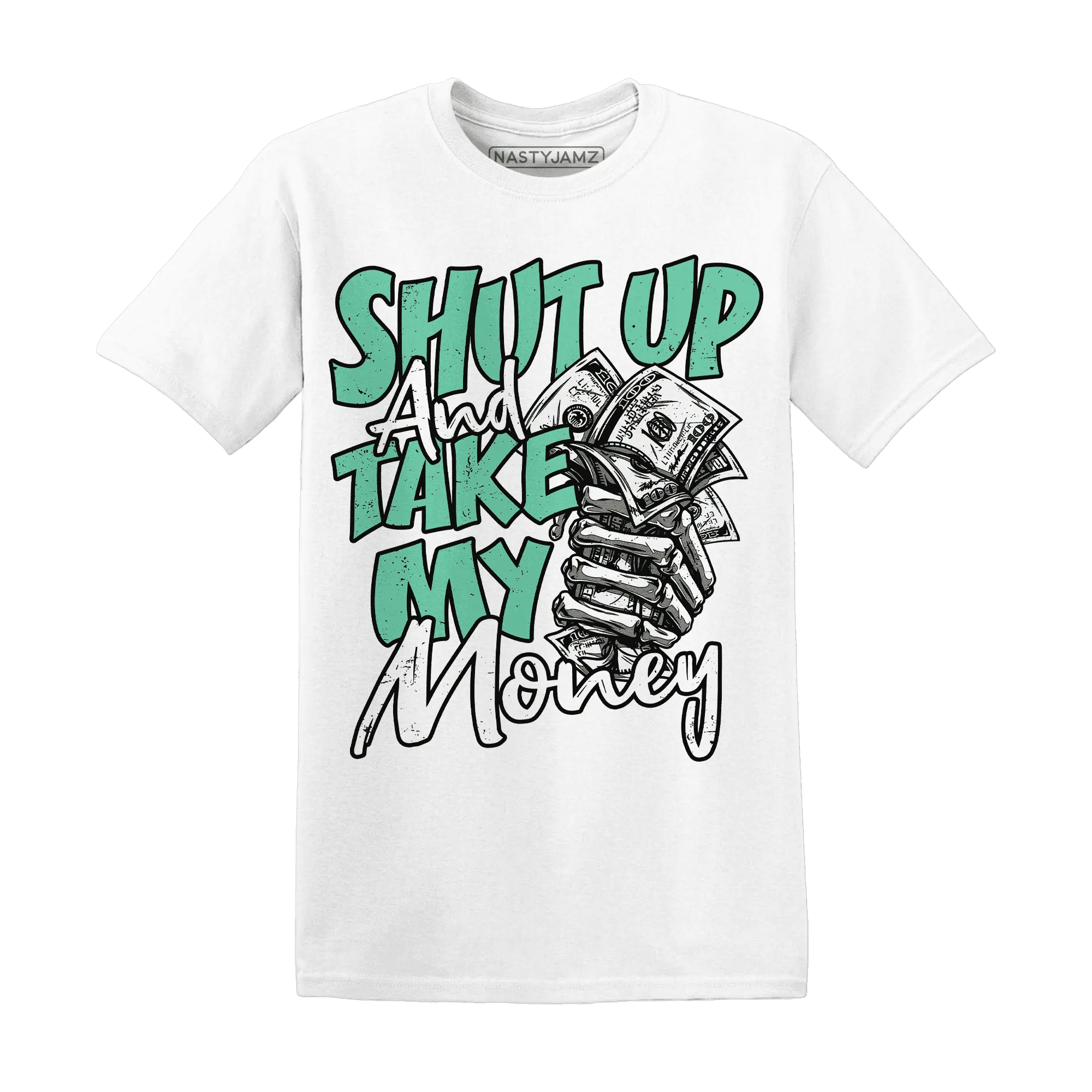 High-OG-Green-Glow-1s-T-Shirt-Match-Shut-Up