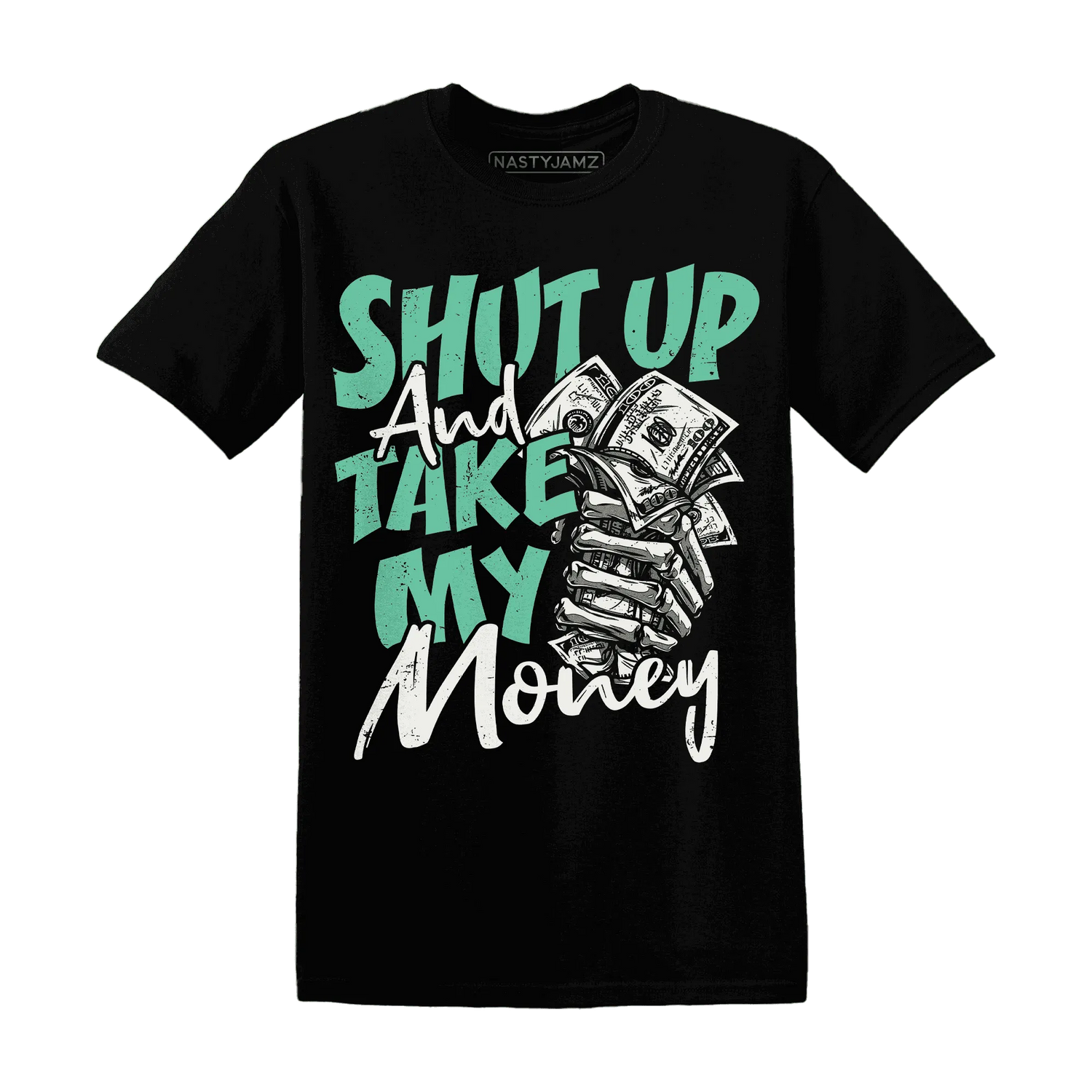 High-OG-Green-Glow-1s-T-Shirt-Match-Shut-Up