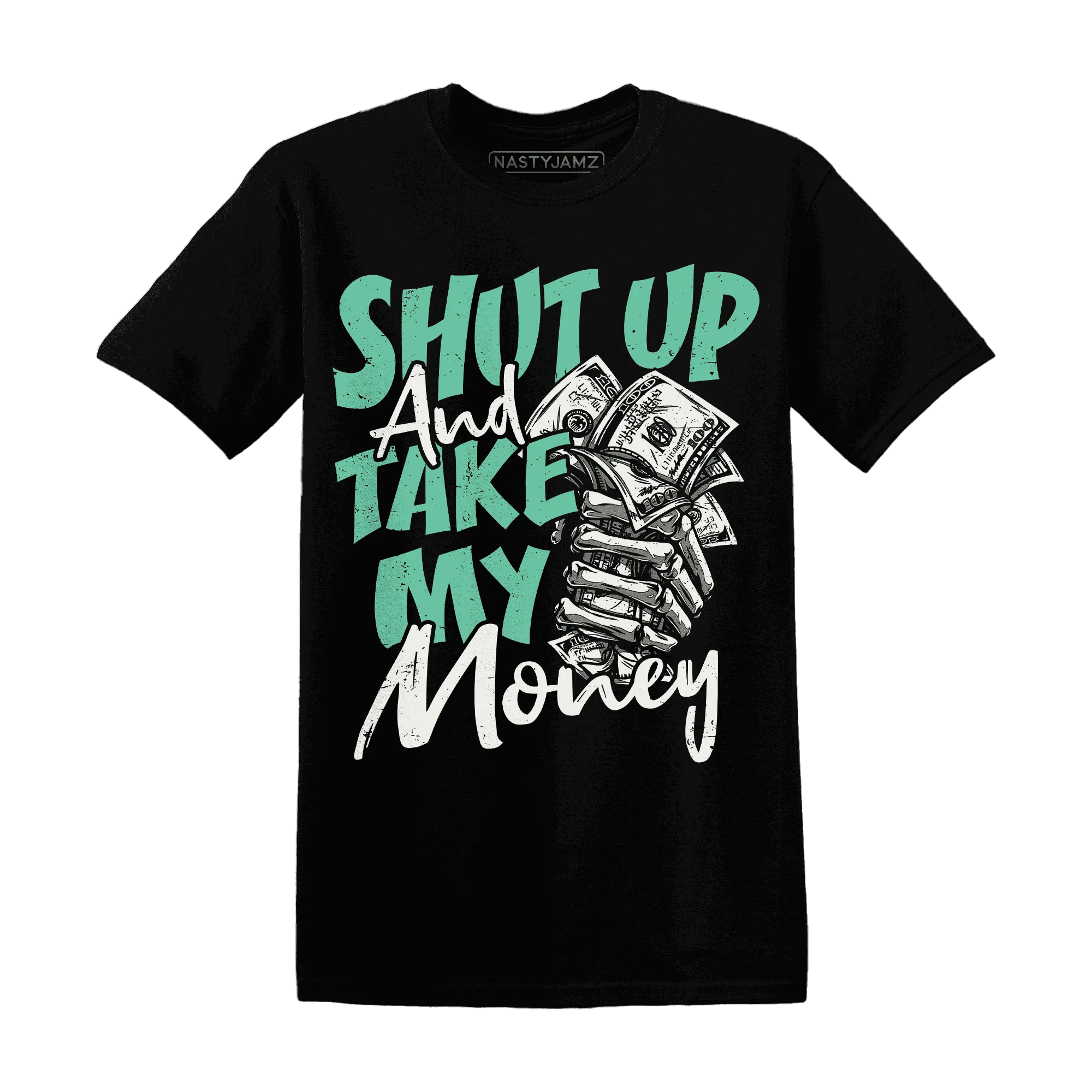 High-OG-Green-Glow-1s-T-Shirt-Match-Shut-Up