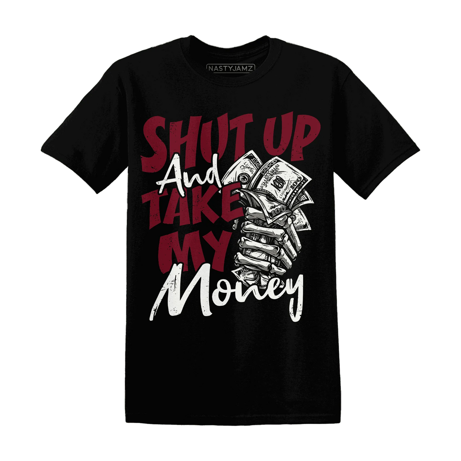 High-White-Team-Red-1s-T-Shirt-Match-Shut-Up