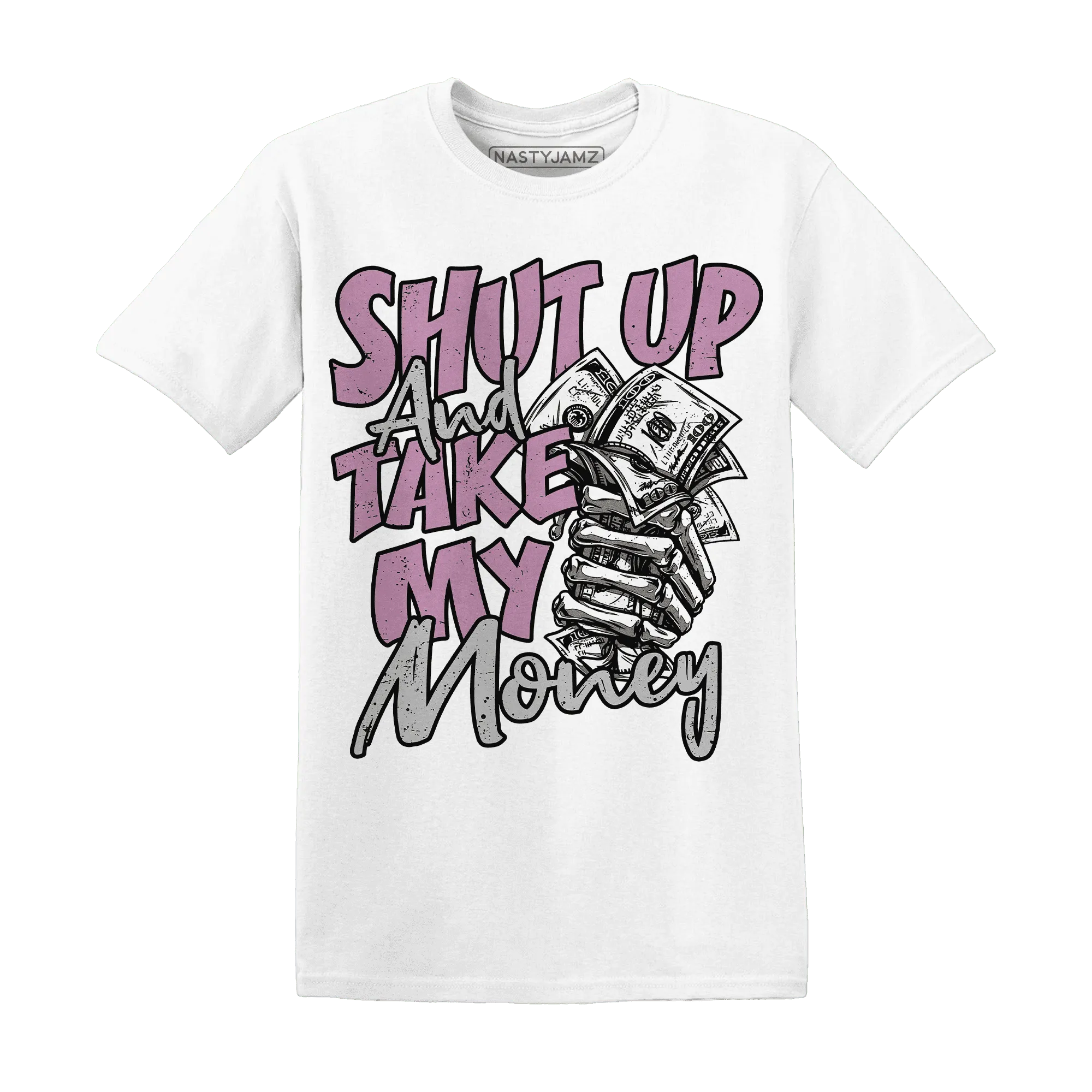 Orchid-Neutral-Grey-Black-White-4s-NastyJamz-T-Shirt-Match-Shut-Up