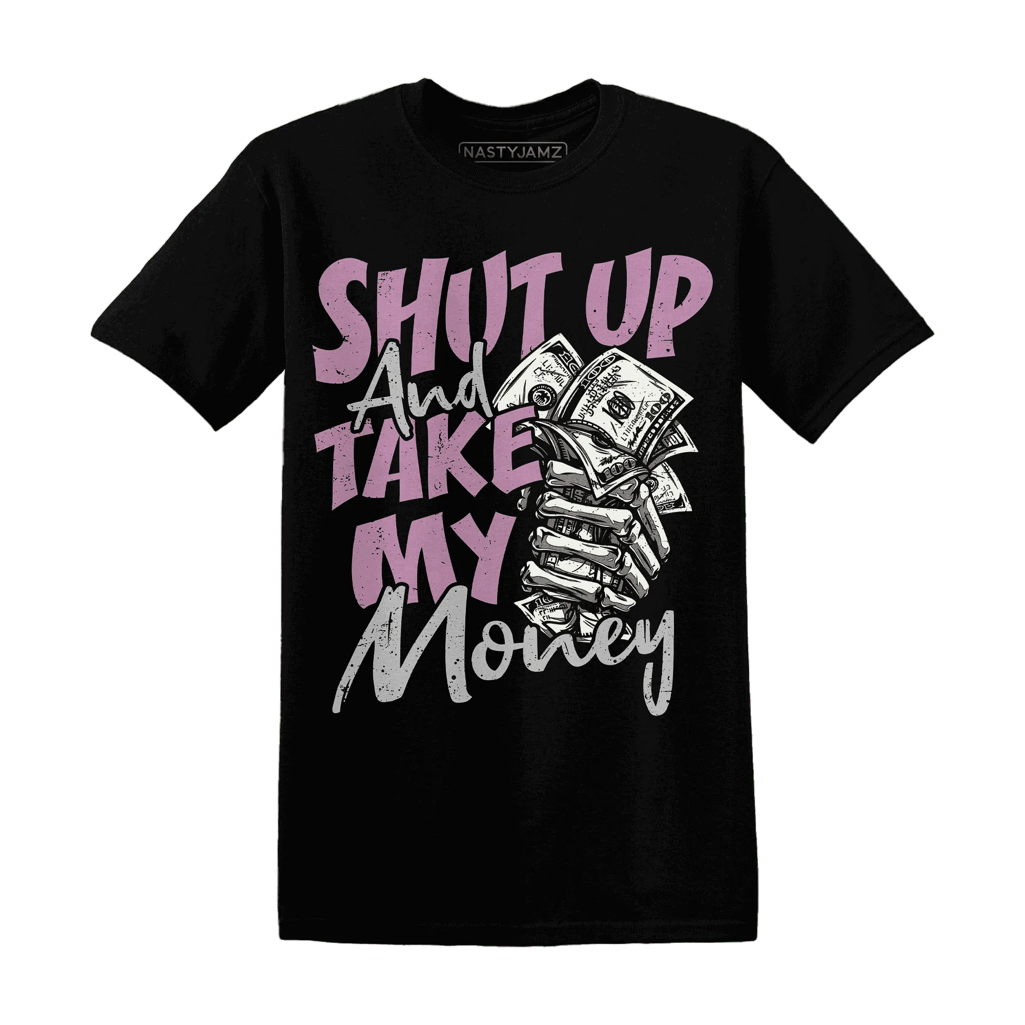 Orchid-Neutral-Grey-Black-White-4s-T-Shirt-Match-Shut-Up