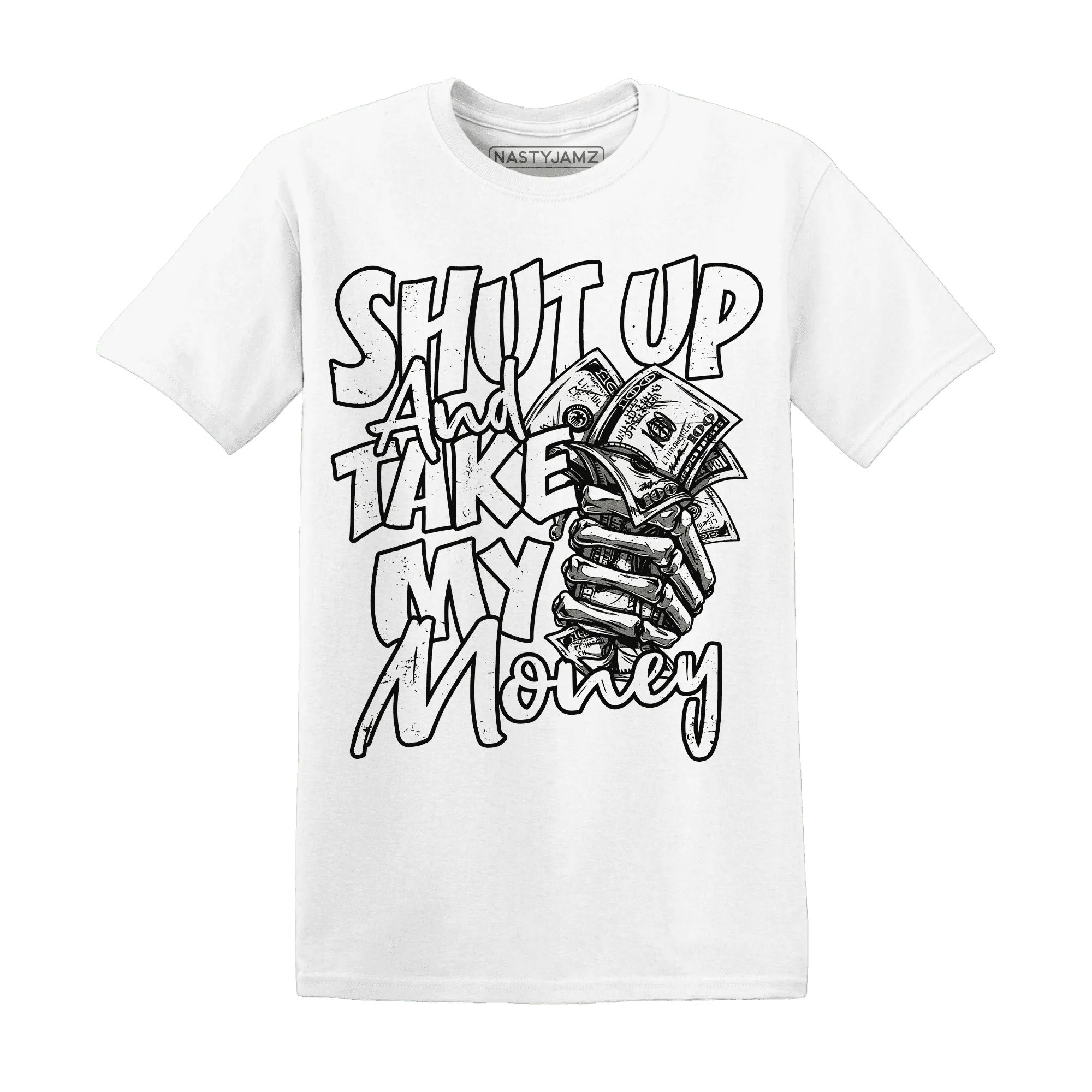 White-Thunder-4s-T-Shirt-Match-Shut-Up