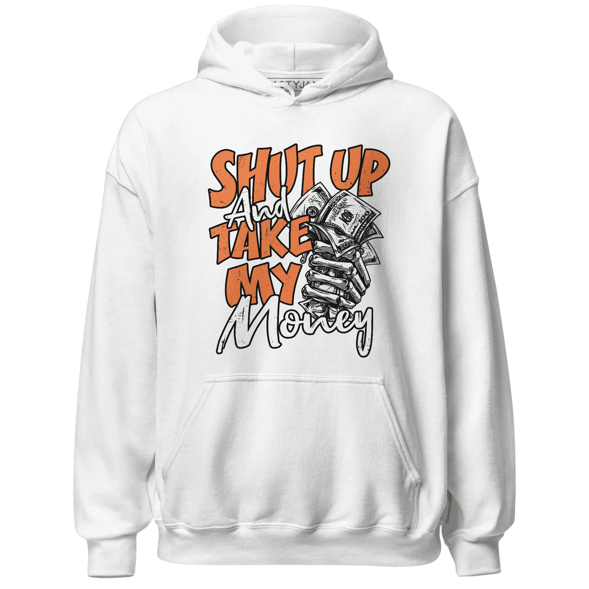 AM-TW-White-Orange-Hoodie-Match-Shut-Up