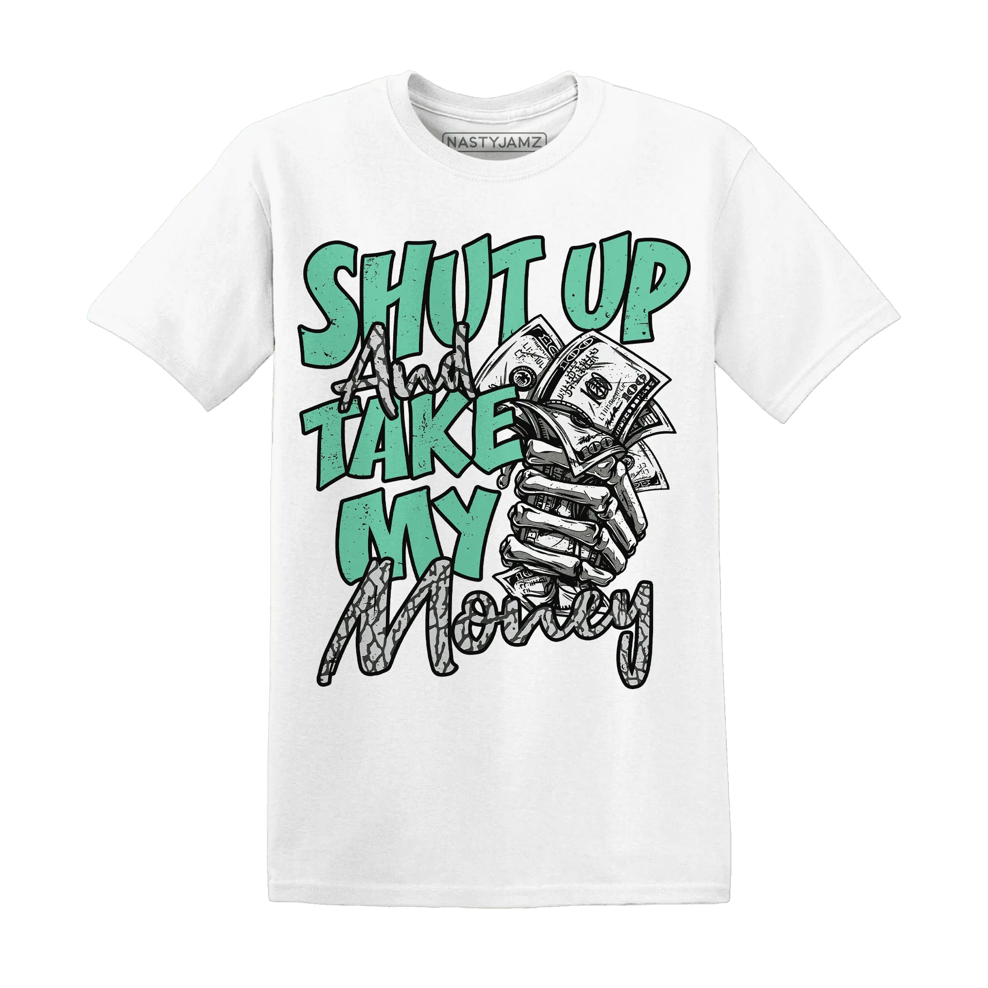 Green-Glow-3s-T-Shirt-Match-Shut-Up