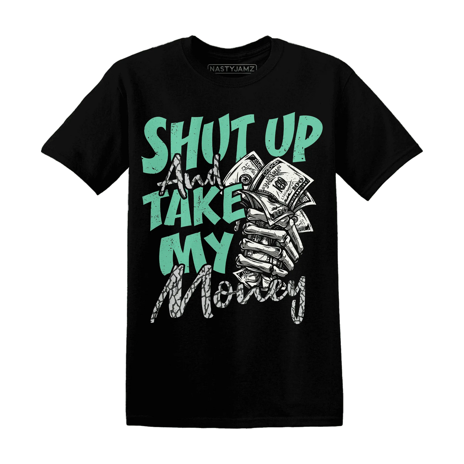 Green-Glow-3s-T-Shirt-Match-Shut-Up