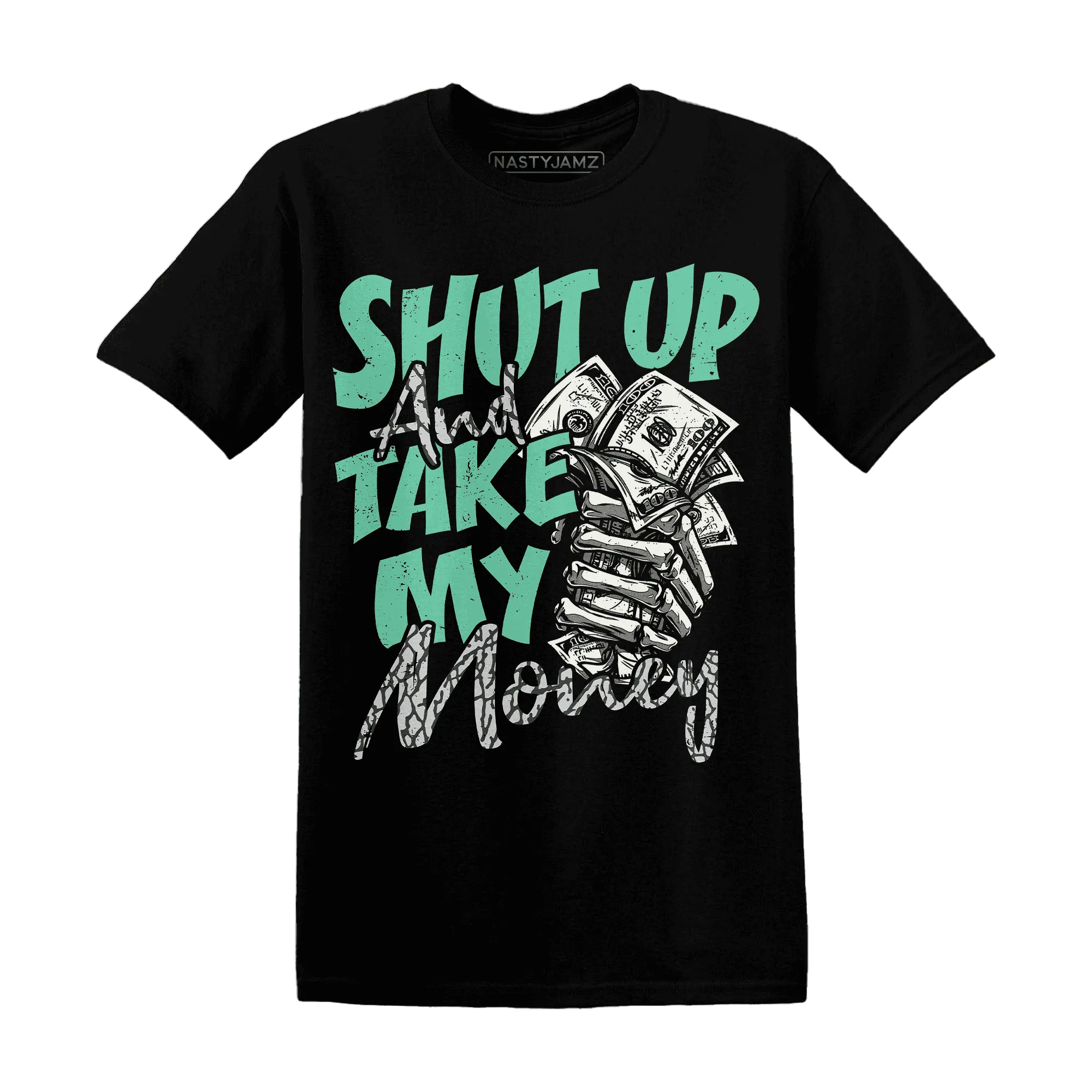 Green-Glow-3s-T-Shirt-Match-Shut-Up