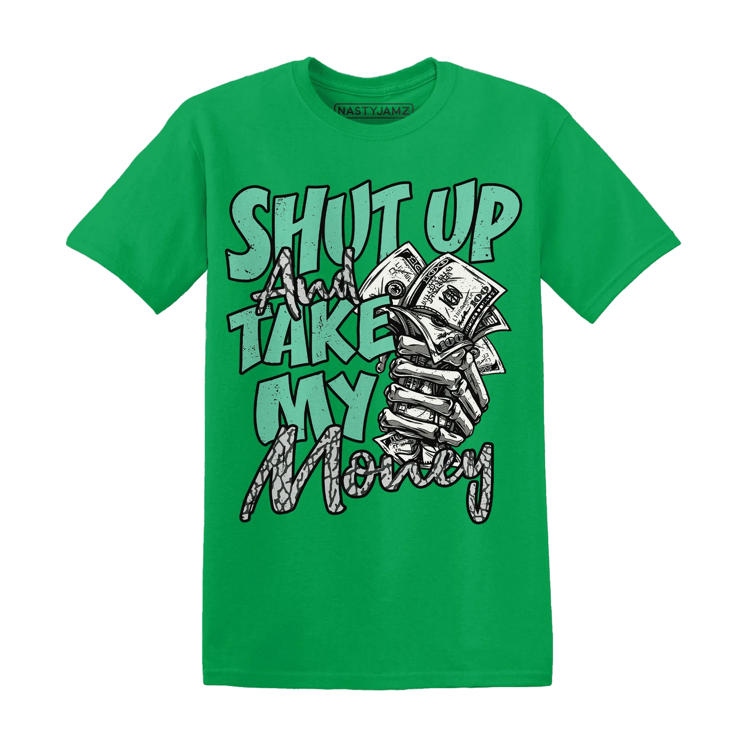 Green-Glow-3s-T-Shirt-Match-Shut-Up