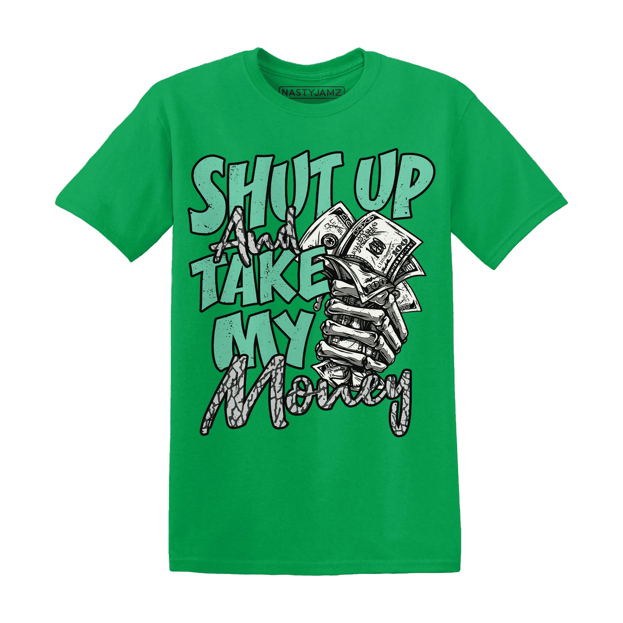 Green-Glow-3s-T-Shirt-Match-Shut-Up