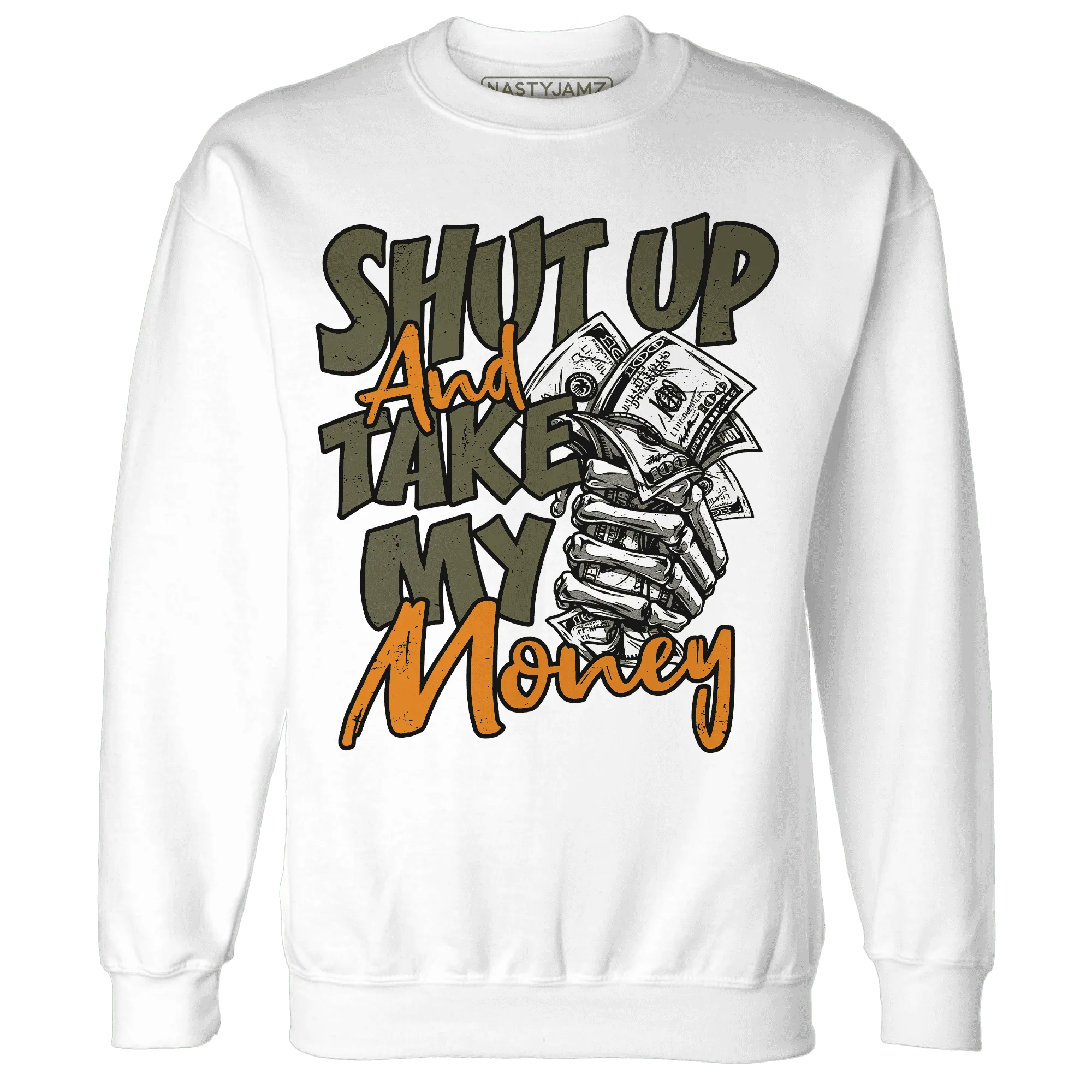 Olive-5s-Sweatshirt-Match-Shut-Up