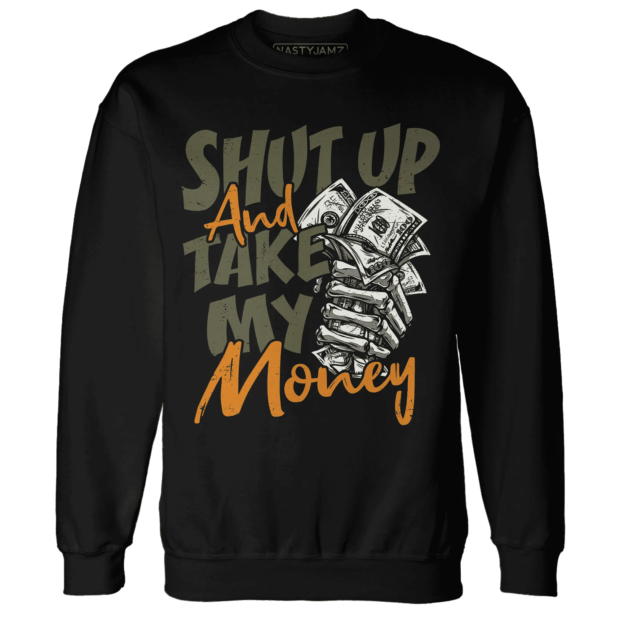 Olive-5s-Sweatshirt-Match-Shut-Up
